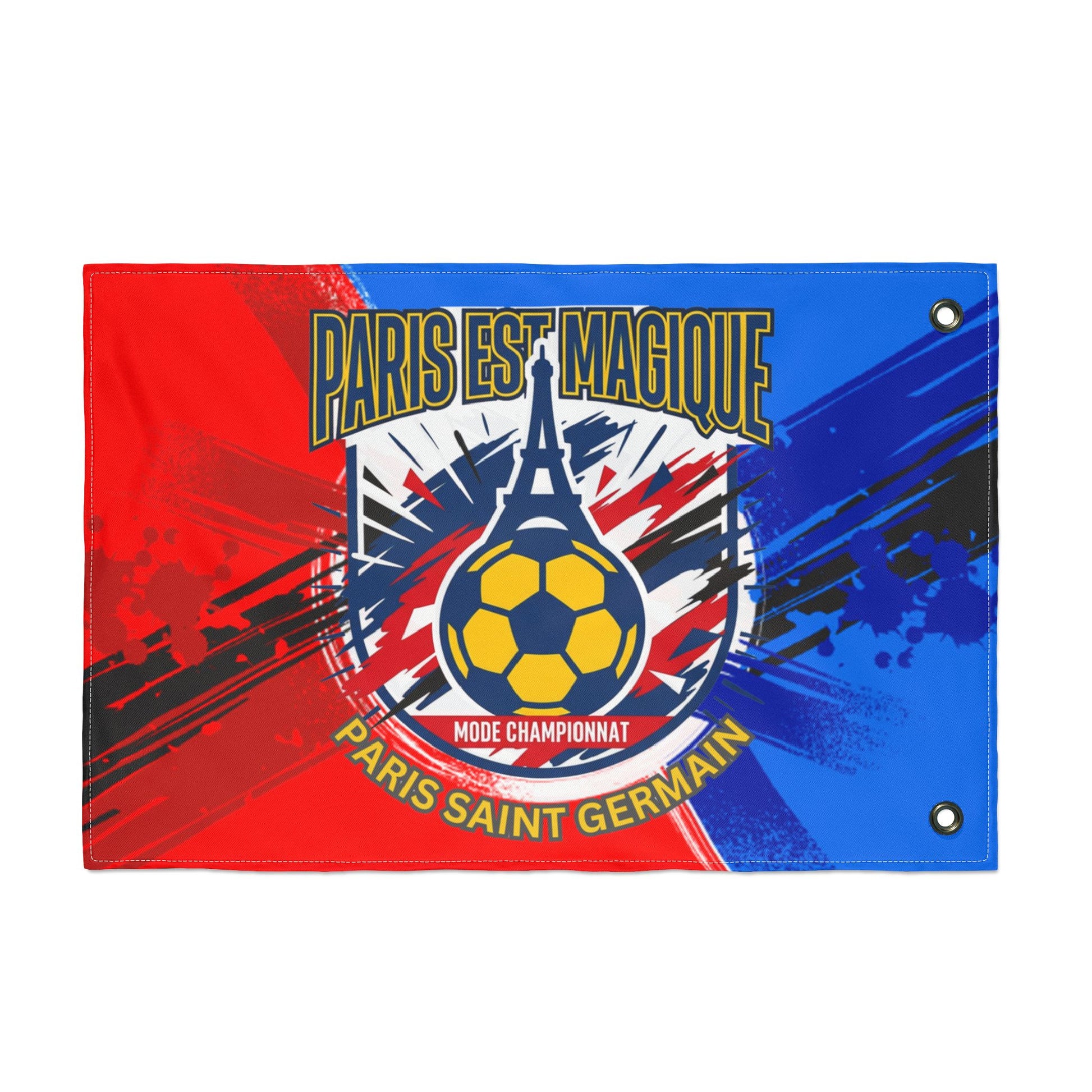 Paris est Magique Football Flag – Paris Saint-Germain Double-Sided Soccer Fan Banner - Trending Novelties & Gifts
