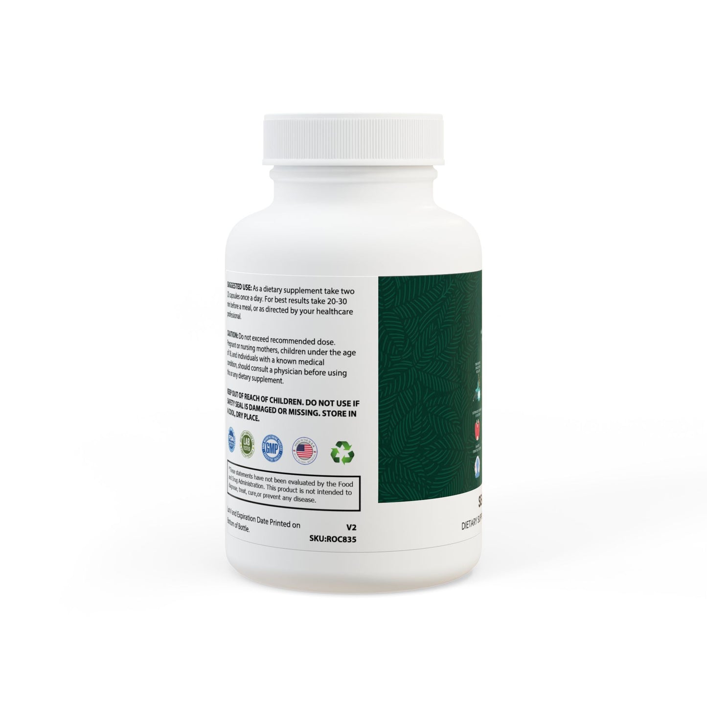 Sea Moss (Irish Moss) Supplement , Supplement bottle with label on a white background