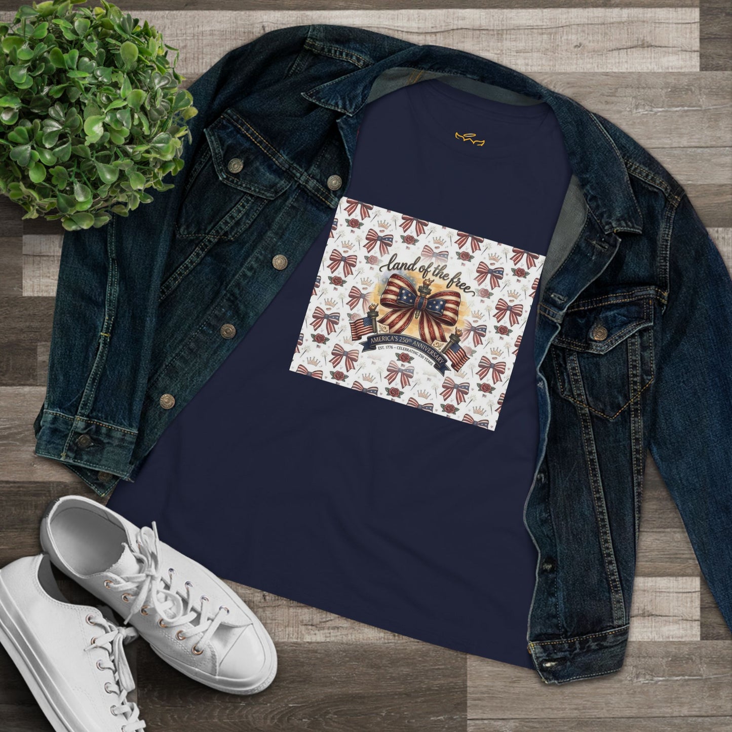 USA 250th Anniversary Patriotic Bow Women's Tee - Trending Novelties & Gifts