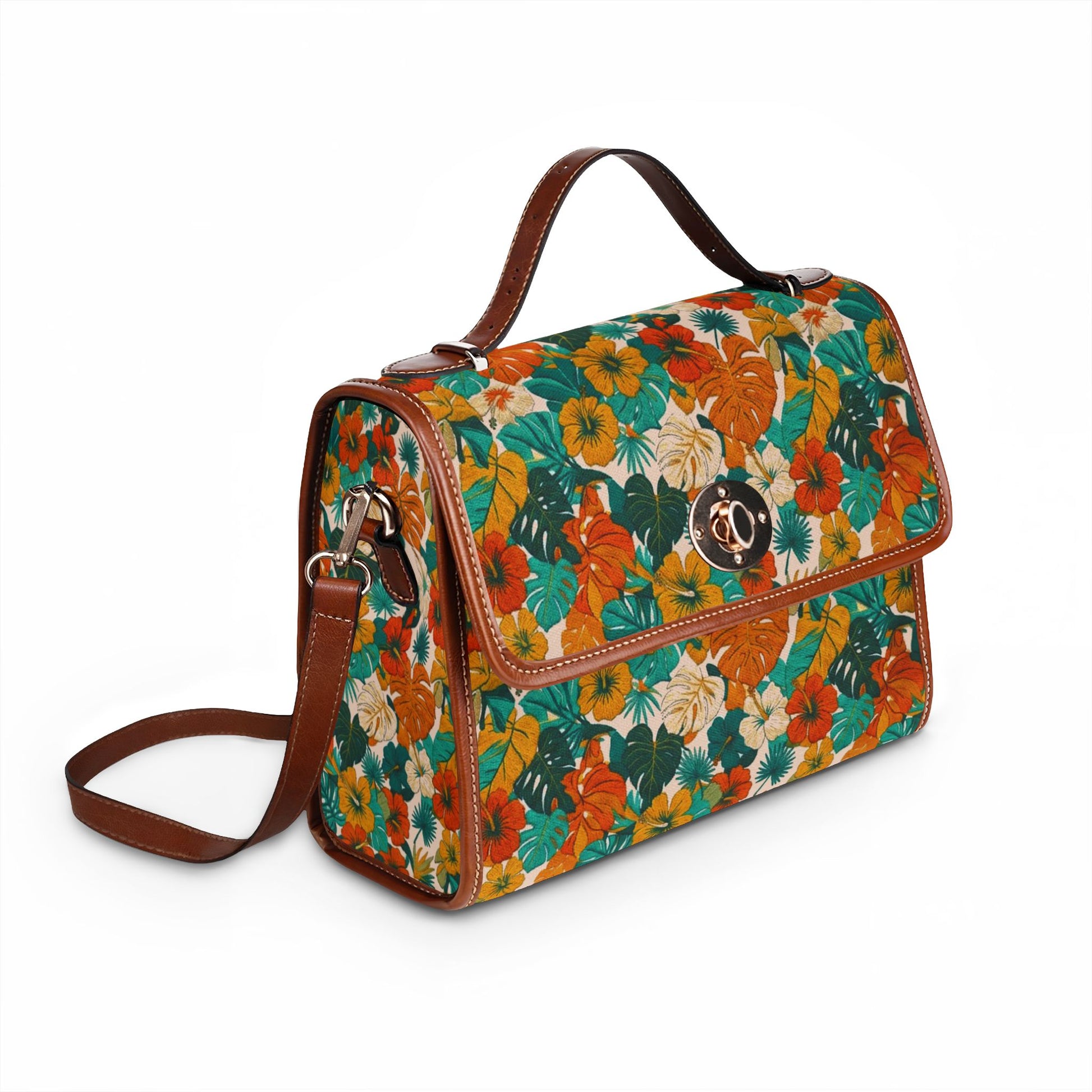 Floral Canvas Bag — Waterproof Summer Tropical Print Handbag - Trending Novelties & Gifts