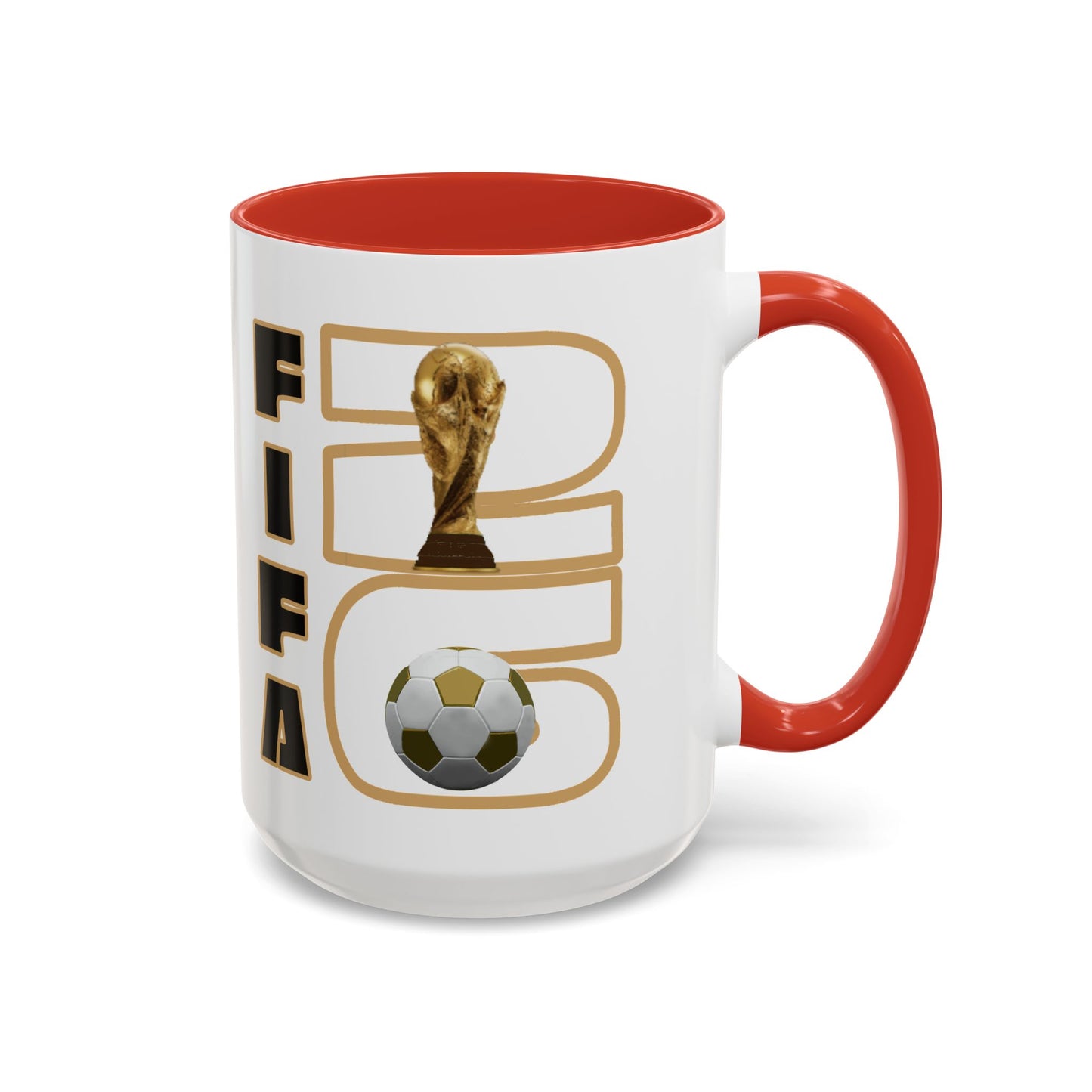 FIFA World Cup '26 Coffee Mug — Soccer Trophy & Ball Graphic 11/15oz