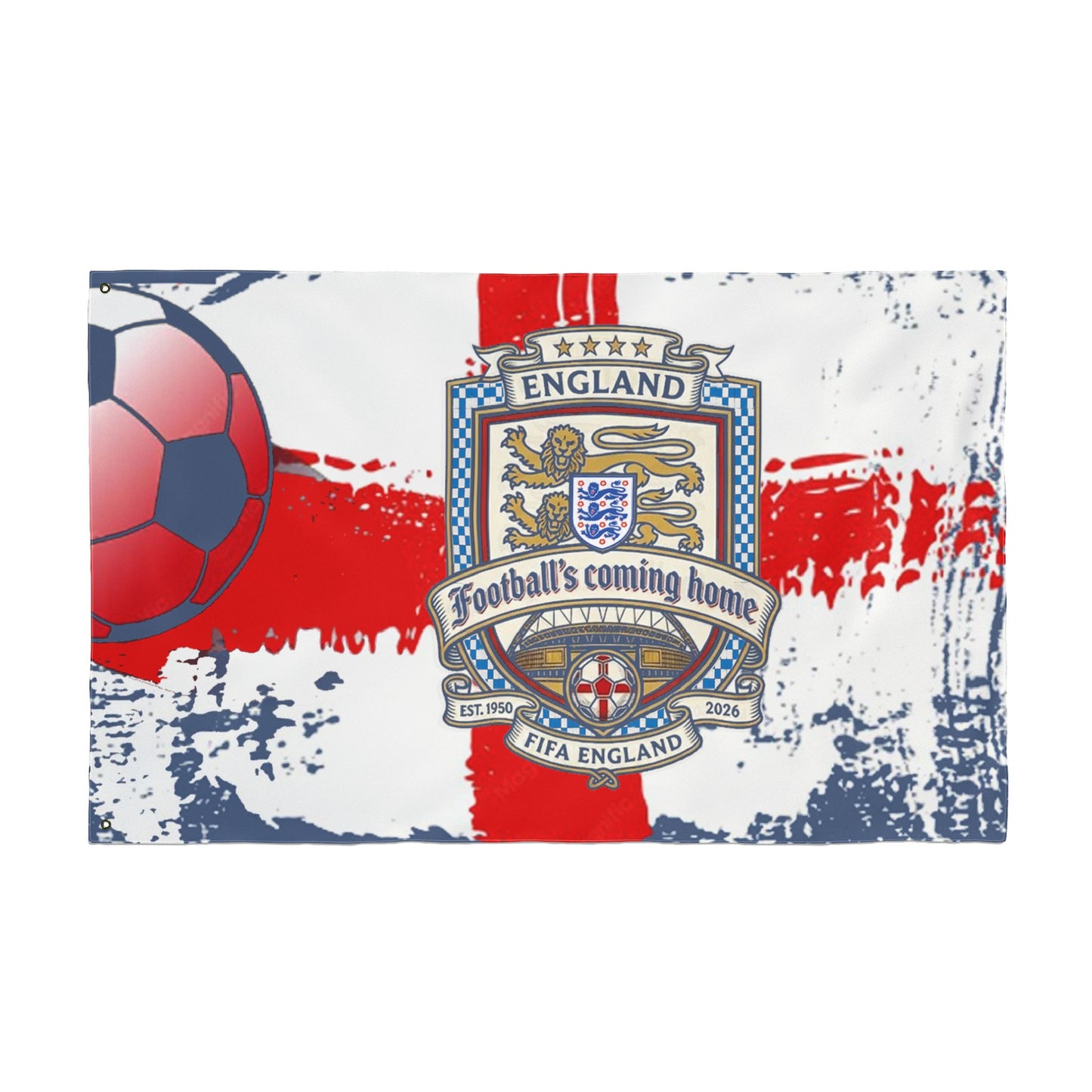 England Football Flag – 'Football's Coming Home' Soccer Fan Banner