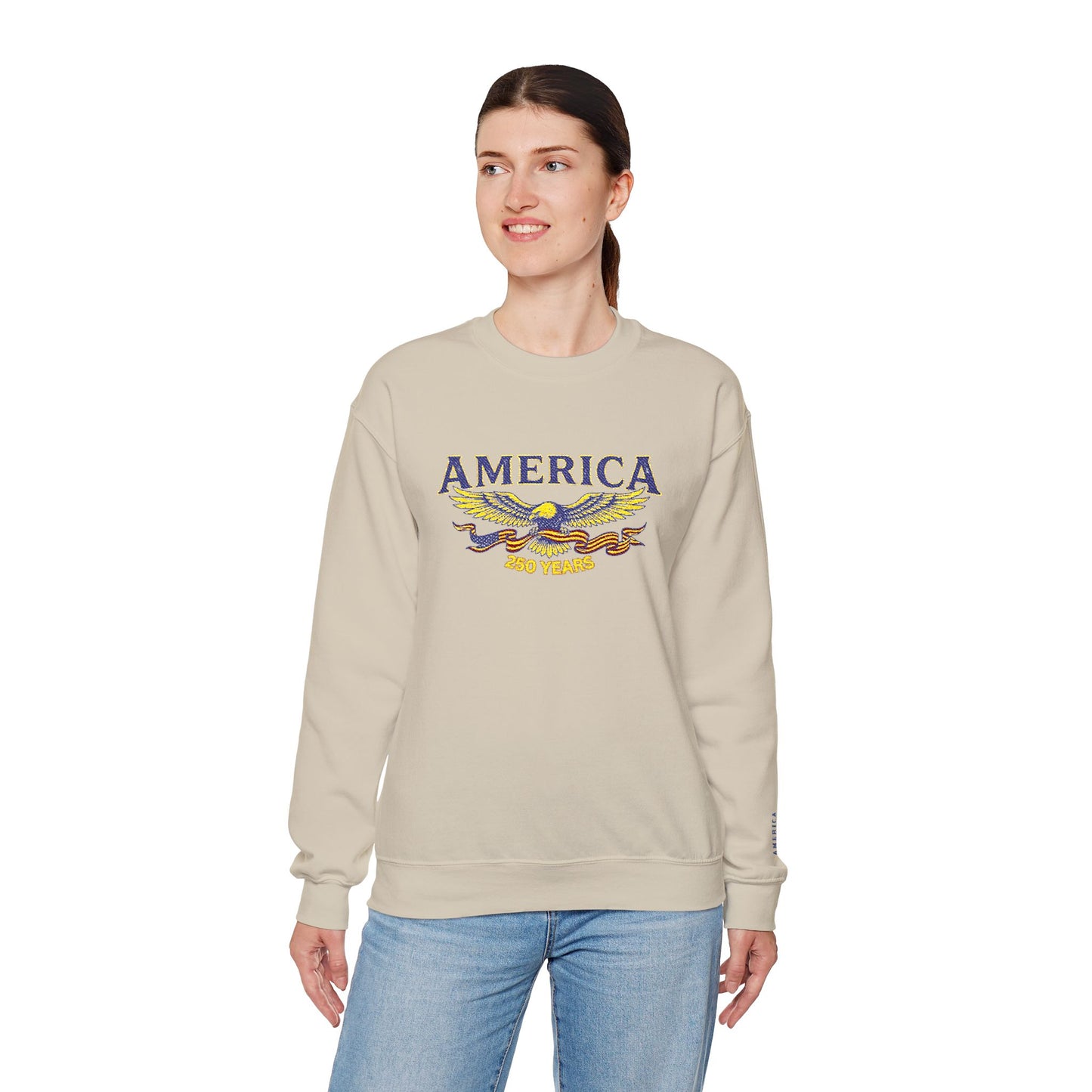 USA 250th American Eagle Crewneck Sweatshirt — USA 250th Vintage Patriotic Pullover - Trending Novelties & Gifts