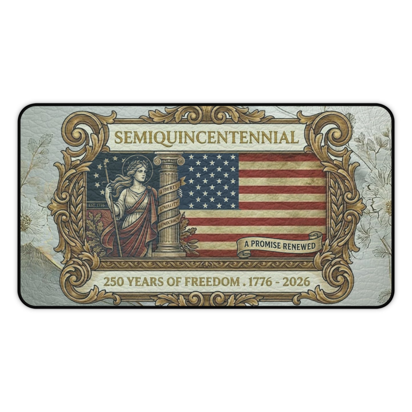 USA 250th ANNIVERSARY  (Semiquincentennial) Commemorative Desk Mat |  America 250 Years of Freedom Vintage Design Desk Mat - Trending Novelties & Gifts