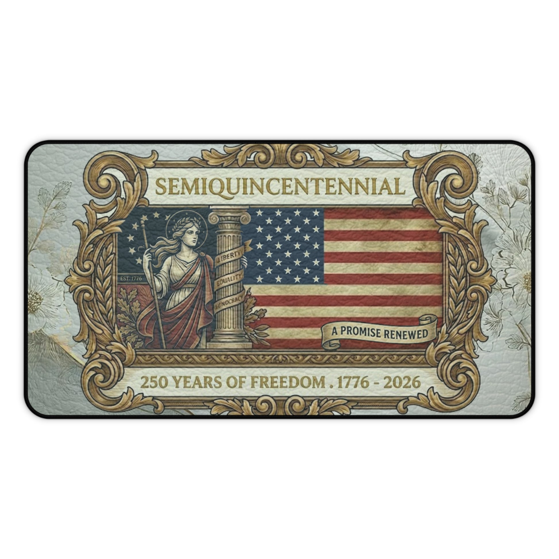 USA 250th ANNIVERSARY  (Semiquincentennial) Commemorative Desk Mat |  America 250 Years of Freedom Vintage Design Desk Mat - Trending Novelties & Gifts