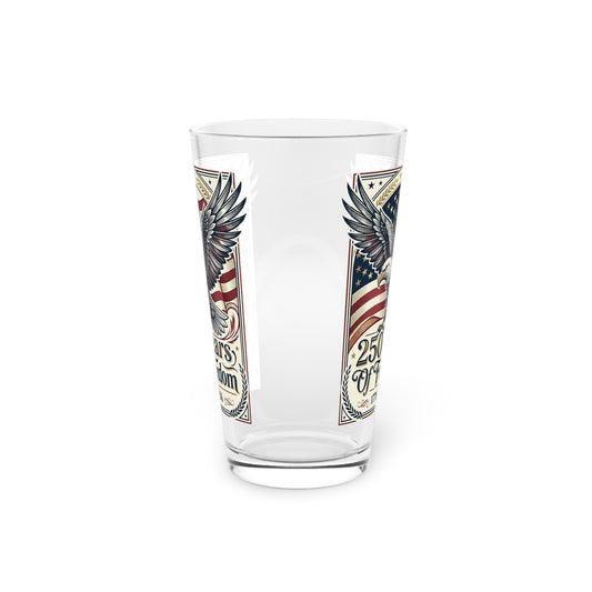 250 Years of Freedom Eagle Pint Glass — USA 250th ANNIVERSARY 16oz Patriotic Beer Glass - Trending Novelties & Gifts