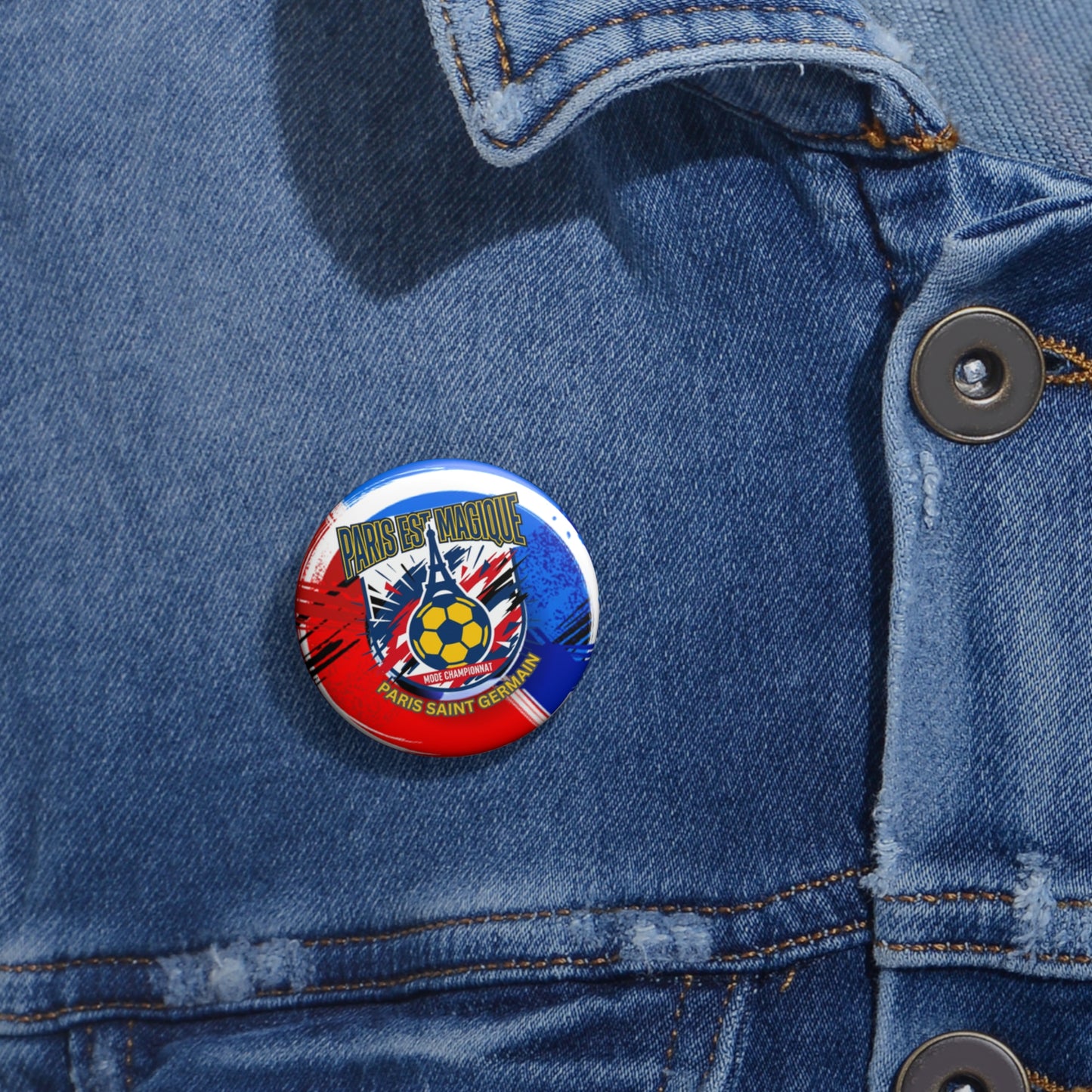 Paris Est Magique Soccer Pin Button — PSG Football Fan Badge - Trending Novelties & Gifts