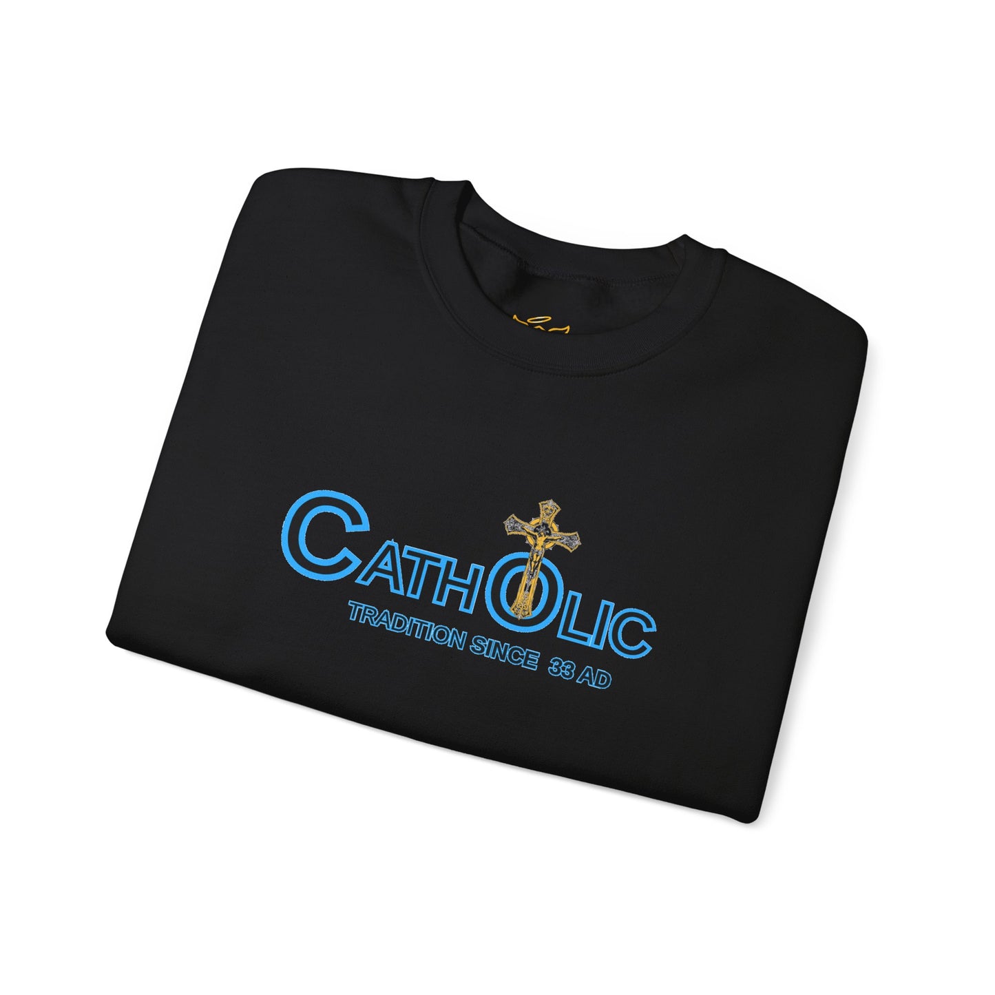 Catholic Crewneck Sweatshirt – "Tradition Since 33 AD" Religious Pullover ((CT)