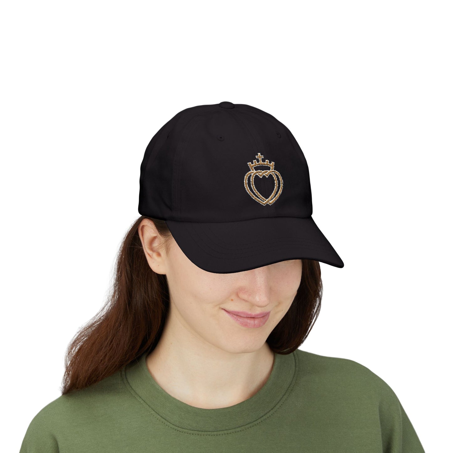 Dad Cap - Embroidered Catholic Two Hearts Cap (EM)