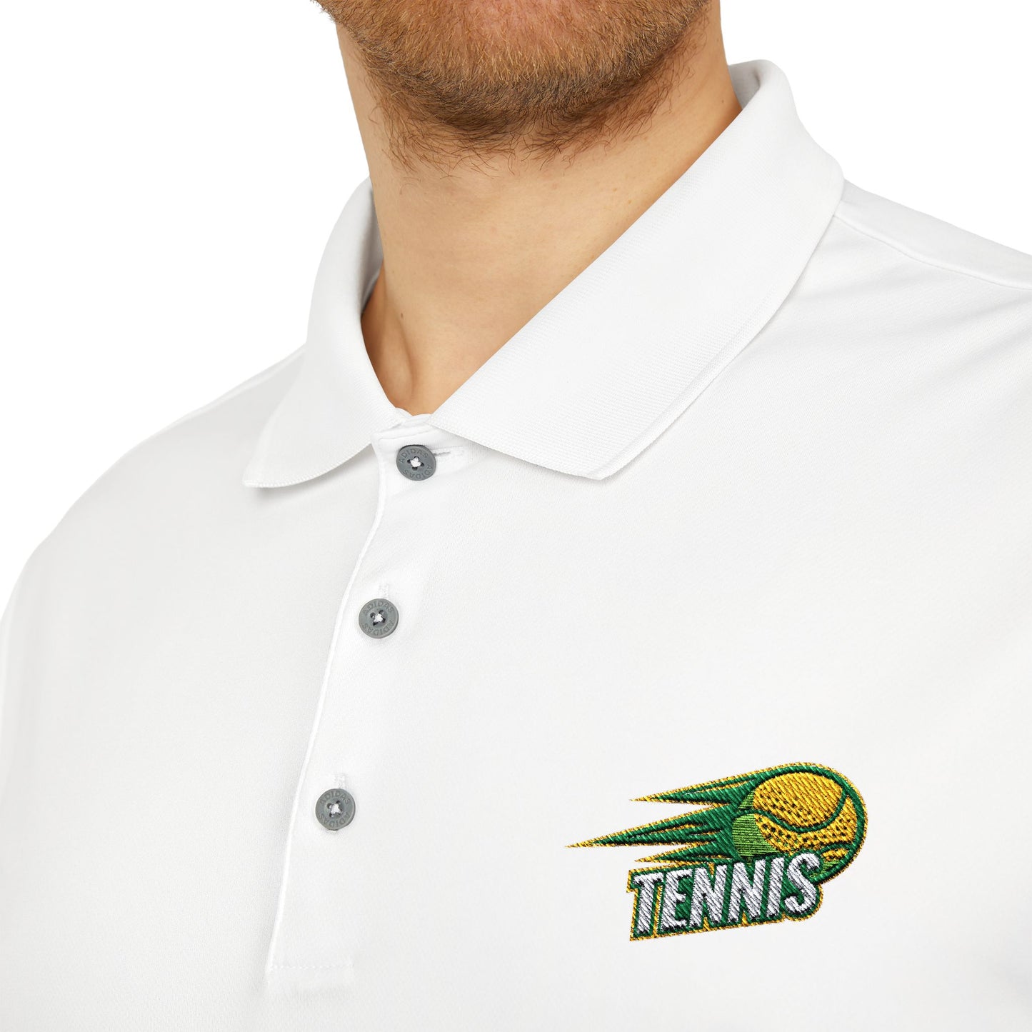 Adidas Tennis Affair Polo Shirt -  Creative Graphic Motif