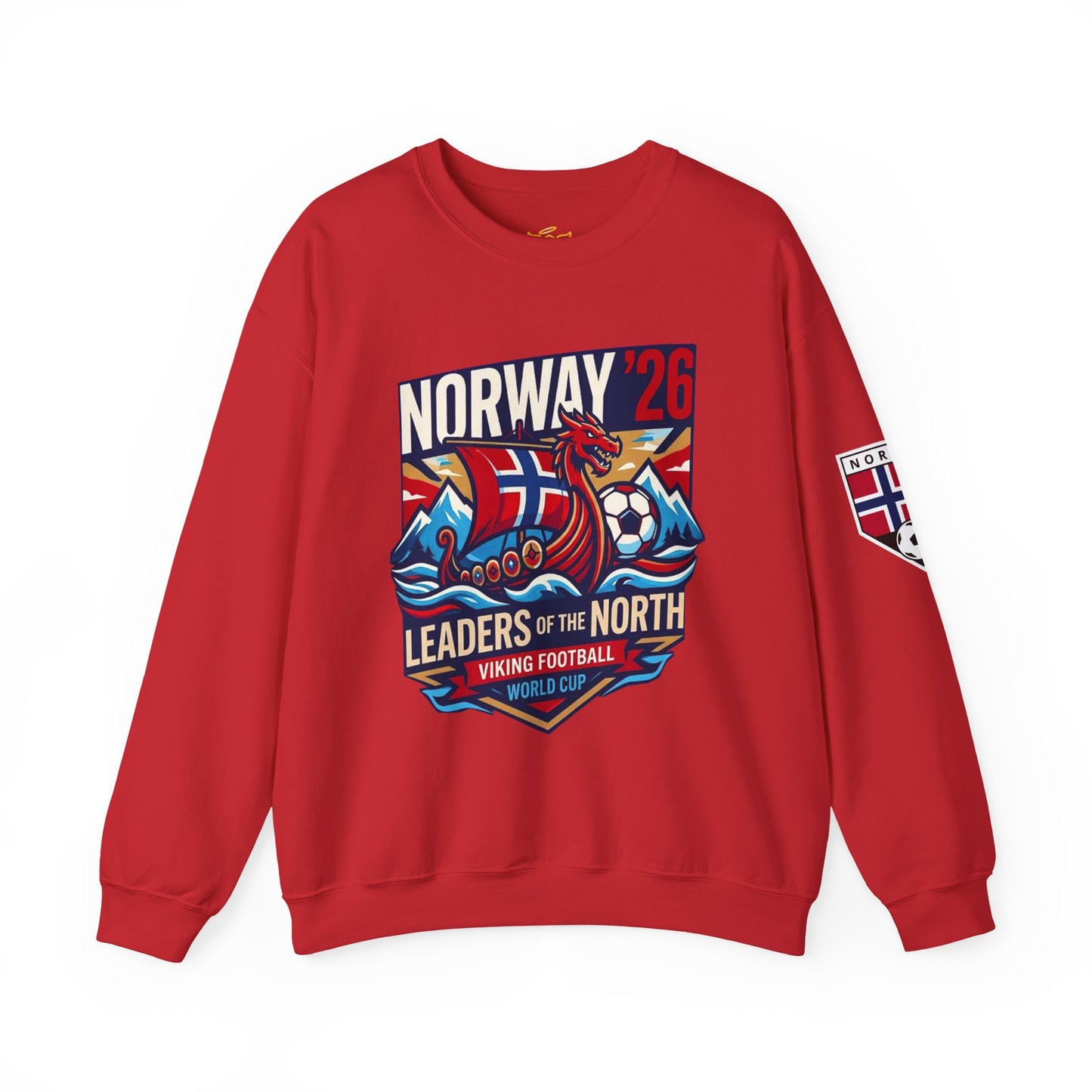 Norway '26 Viking Soccer Sweatshirt — Leaders of the North World Cup Fan Pullover