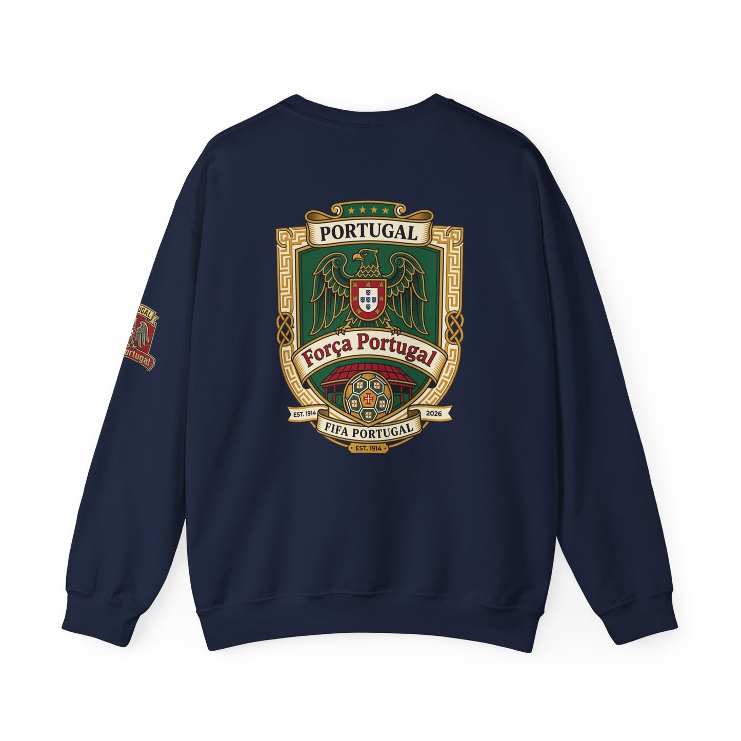 Portugal Soccer Fan Unisex Heavy Blend™ Crewneck Sweatshirt - Classic Portugal Soccer Crest Design Sweatshirt