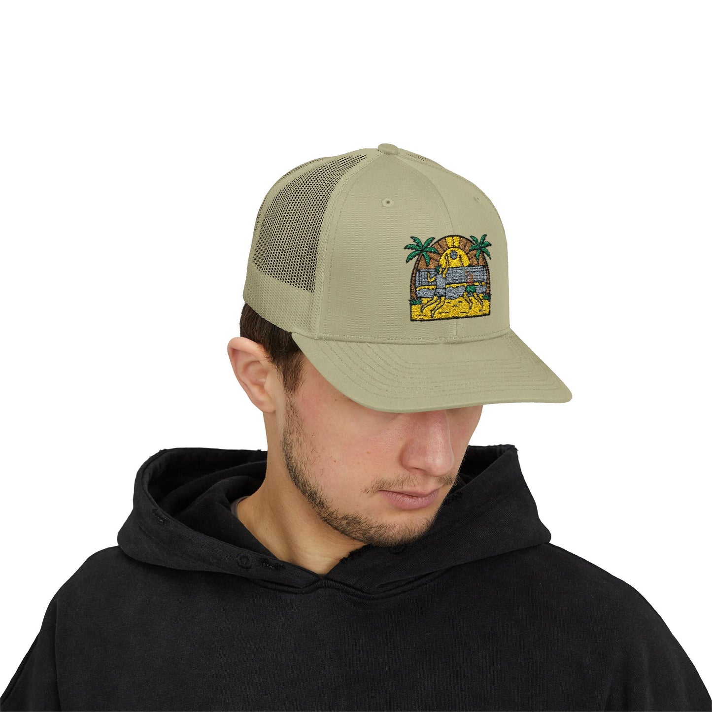Beach Volleyball Snapback Trucker Cap — Summer Beach Volleyball Embroidered Cap - Trending Novelties & Gifts