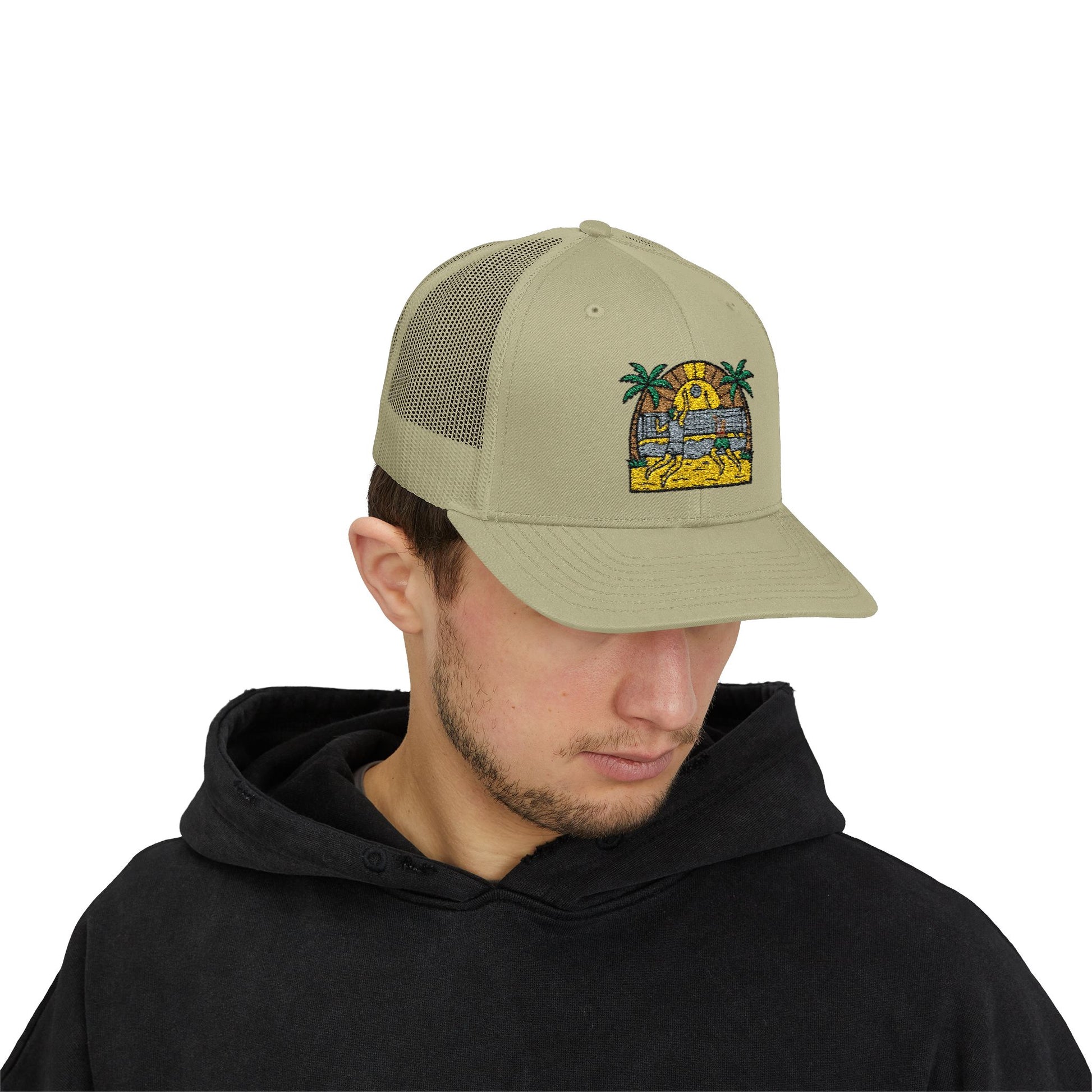 Beach Volleyball Snapback Trucker Cap — Summer Beach Volleyball Embroidered Cap - Trending Novelties & Gifts
