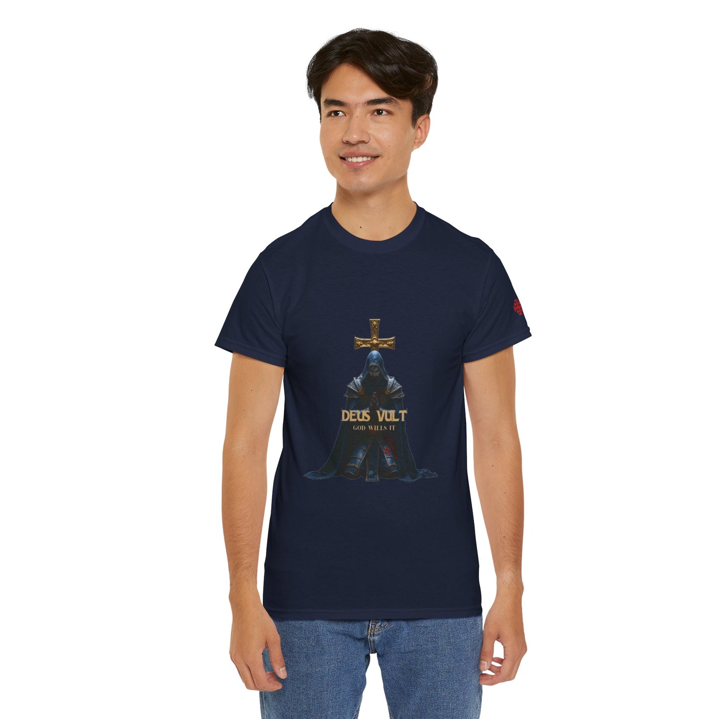 Deus Vult T-Shirt — Medieval Knight Cross Graphic Tee (CT)