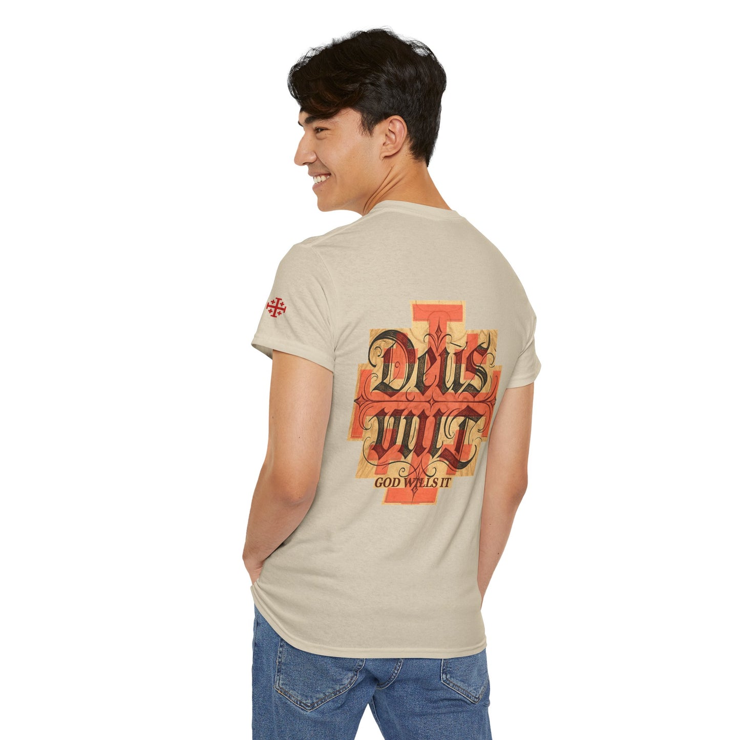 Deus Vult T-Shirt — Medieval Knight Cross Graphic Tee (CT)