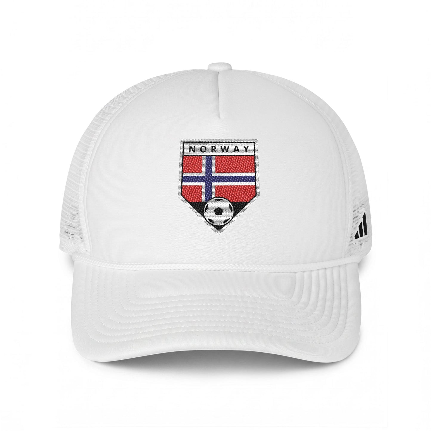Norway Soccer Crest Trucker Hat - Embroidered Crest Football Cap