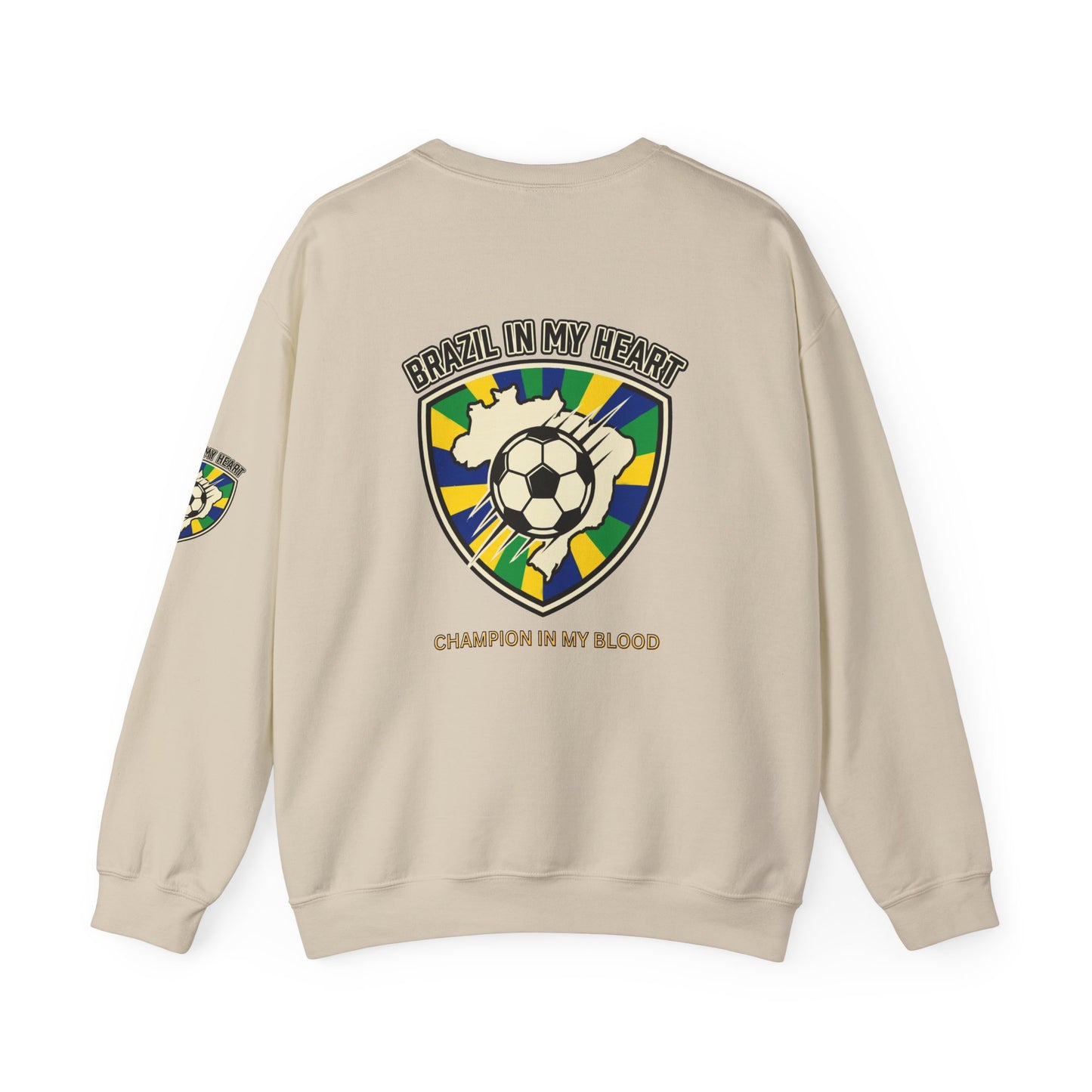 Brazil In My Heart Soccer Sweatshirt | Brazil fans world cup Soccer 2026 Sweatshirt - Trending Novelties & Gifts