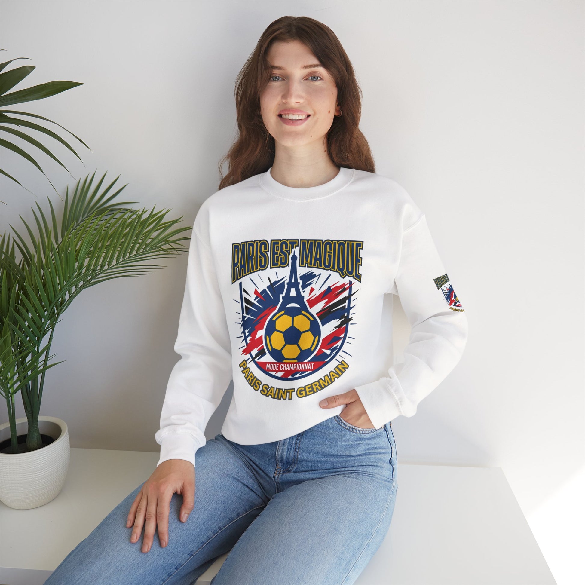 Paris Saint Germain Soccer Crest Sweatshirt | Paris Saint Germain soccer fans Sweatshirt - Trending Novelties & Gifts