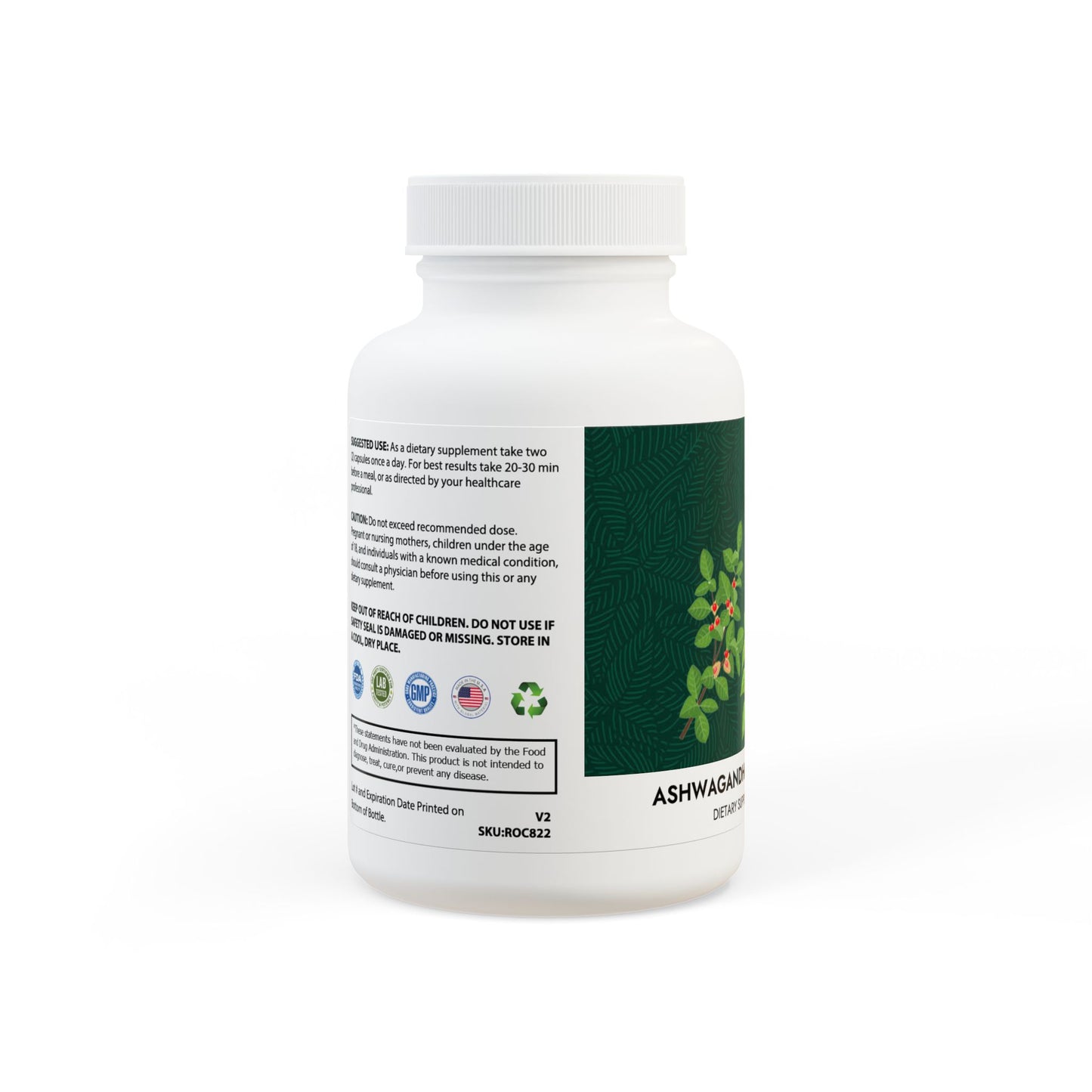 Ashwagandha and Black Pepper Health Supplement (60 capsules)