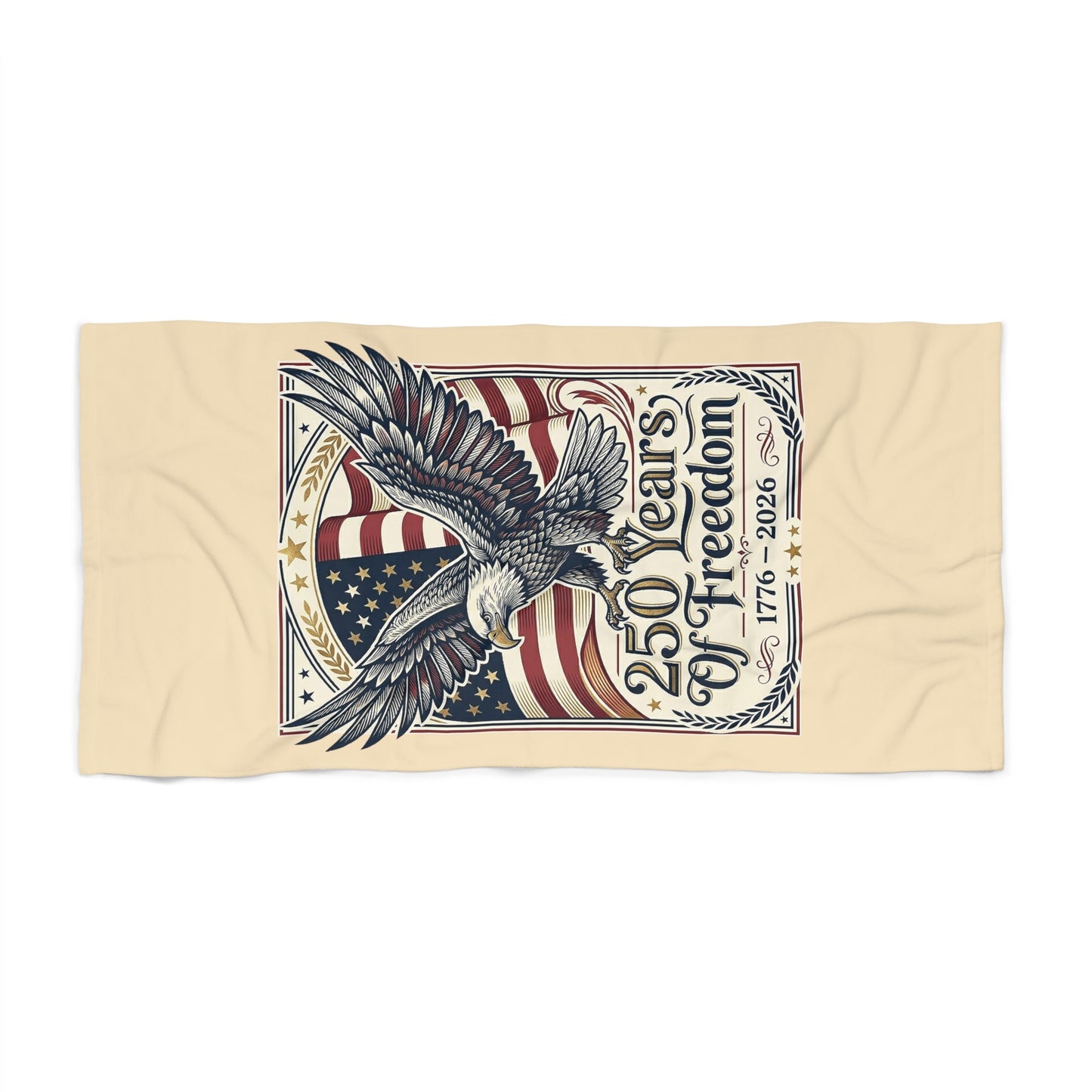 250 Years of Freedom Eagle Beach Towel — A USA 250th ANNIVERSARY Patriotic Design Beach Towel - Trending Novelties & Gifts