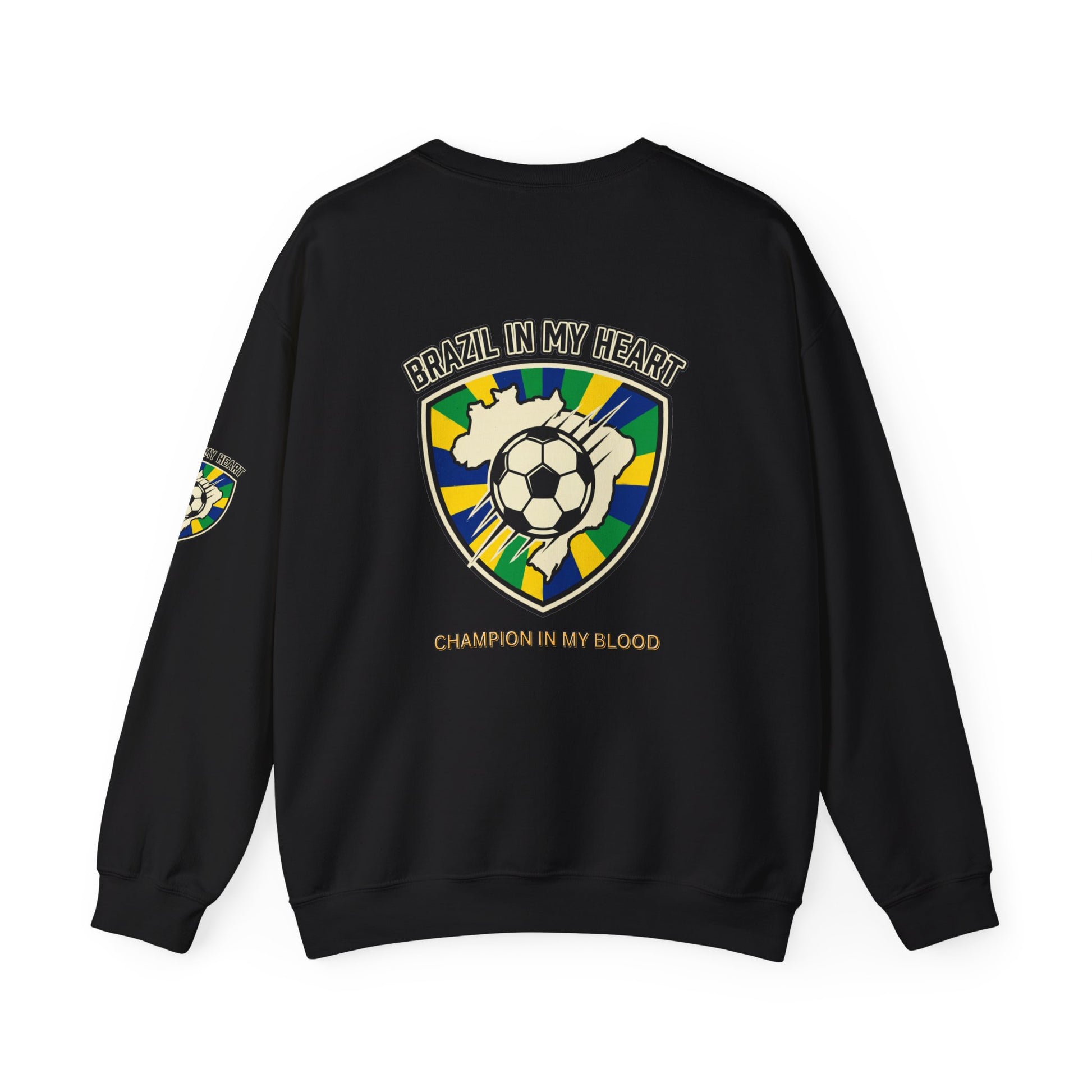 Brazil In My Heart Soccer Sweatshirt | Brazil fans world cup Soccer 2026 Sweatshirt - Trending Novelties & Gifts