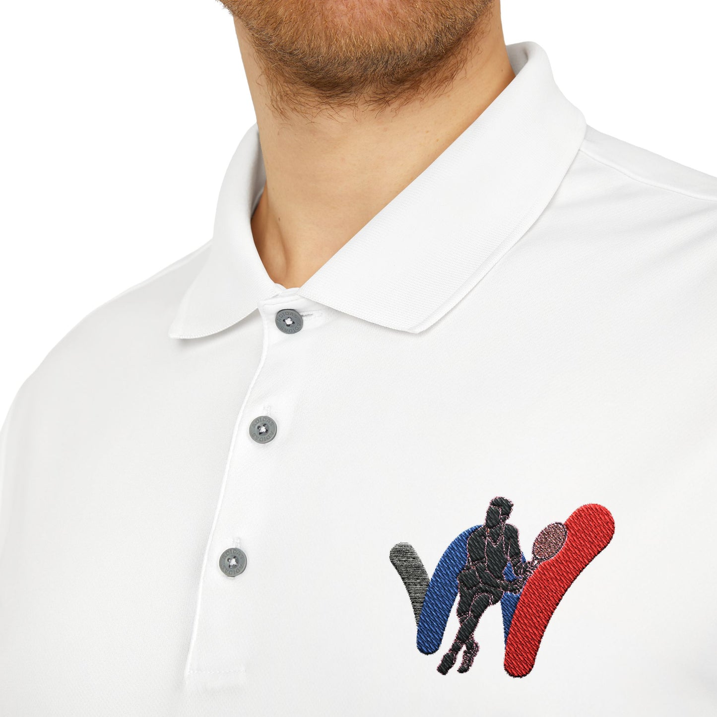 Adidas Polo Shirt with Tennis Themed Motif