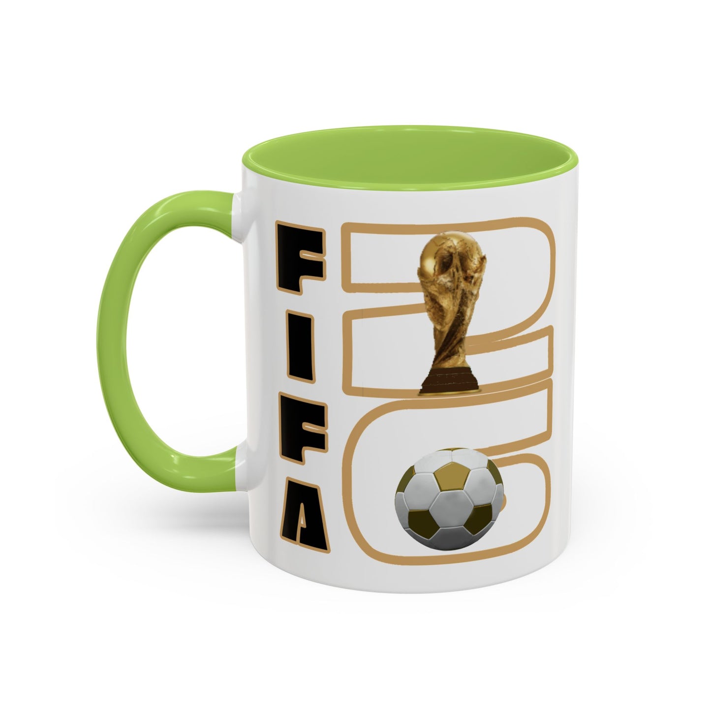 FIFA World Cup '26 Coffee Mug — Soccer Trophy & Ball Graphic 11/15oz