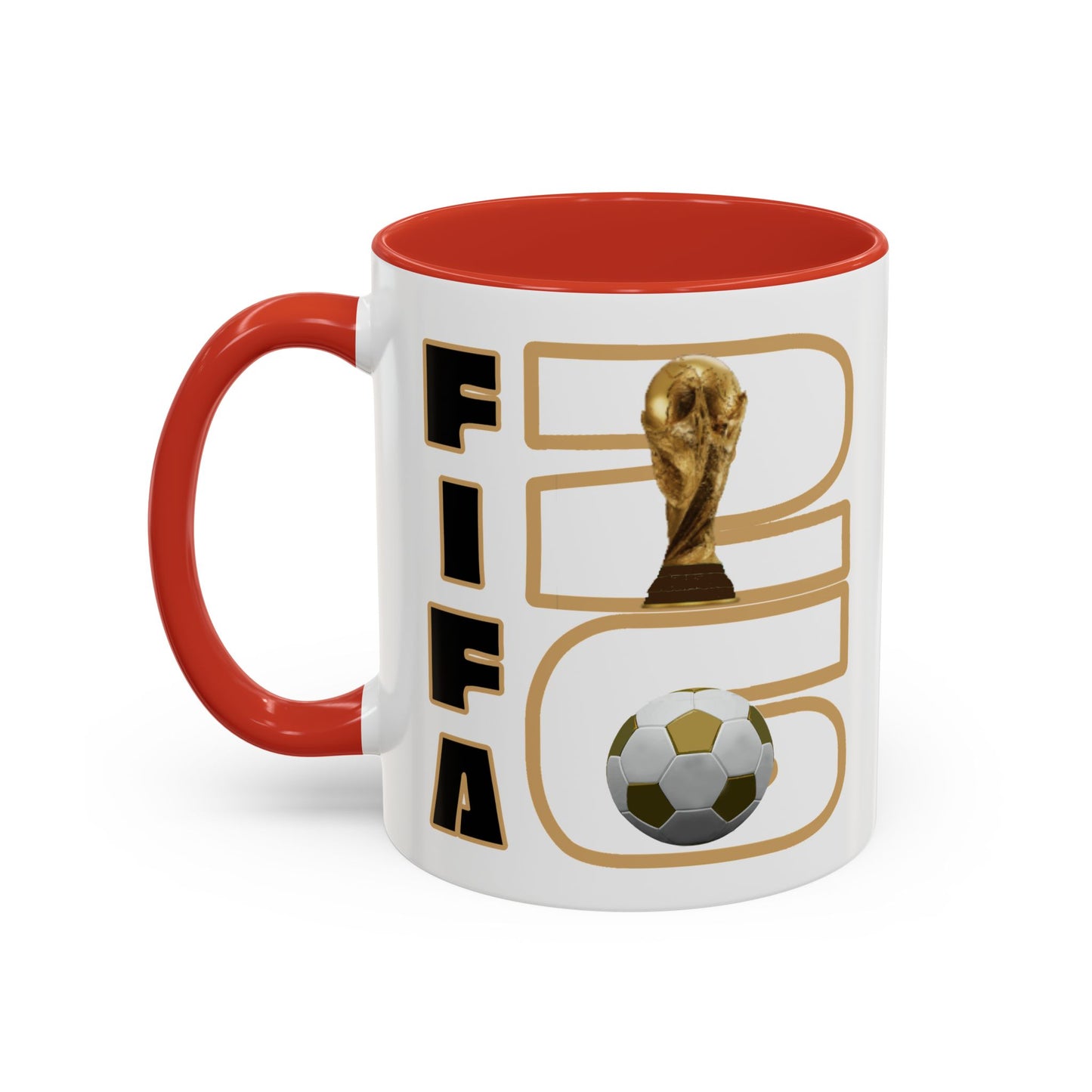 FIFA World Cup '26 Coffee Mug — Soccer Trophy & Ball Graphic 11/15oz