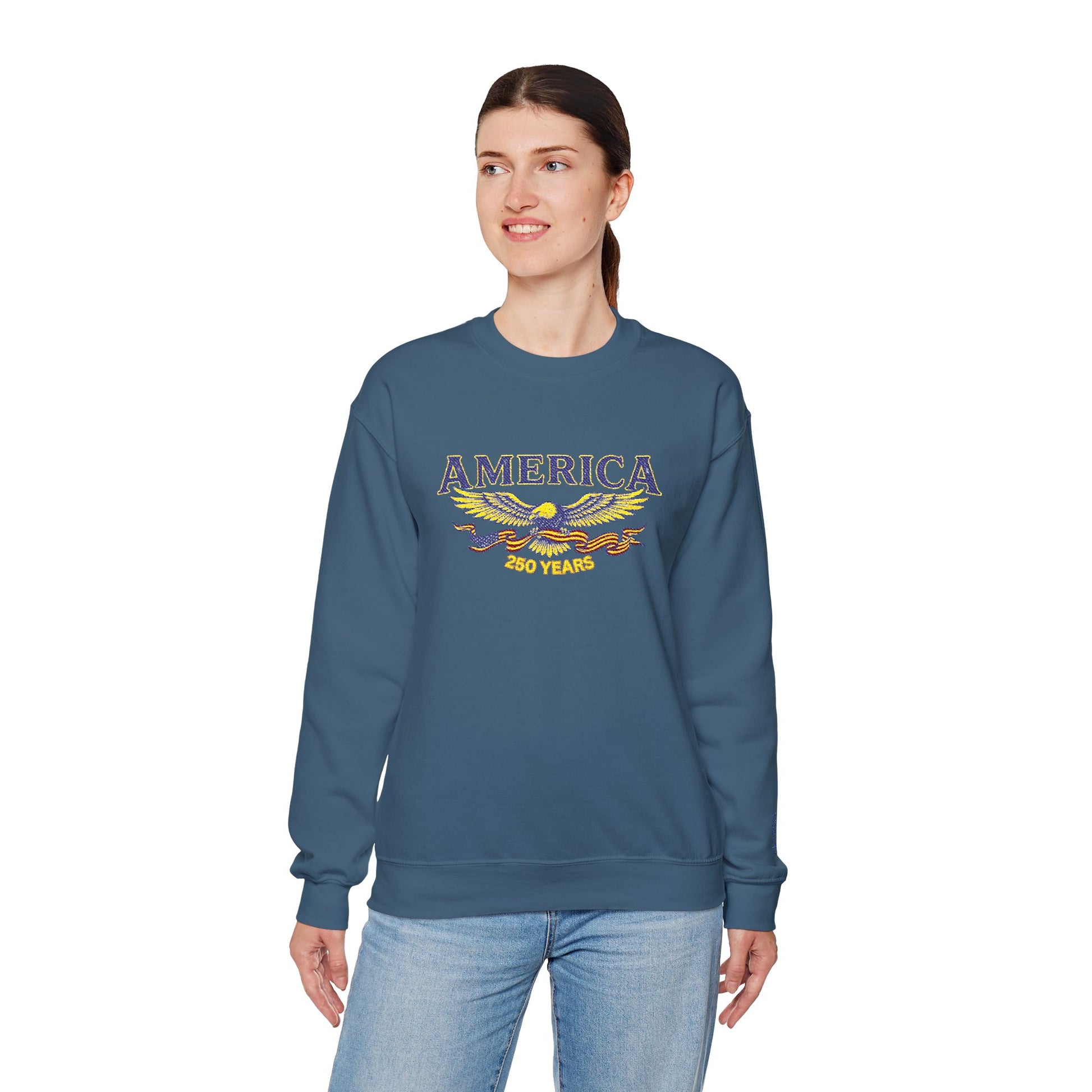 USA 250th American Eagle Crewneck Sweatshirt — USA 250th Vintage Patriotic Pullover - Trending Novelties & Gifts