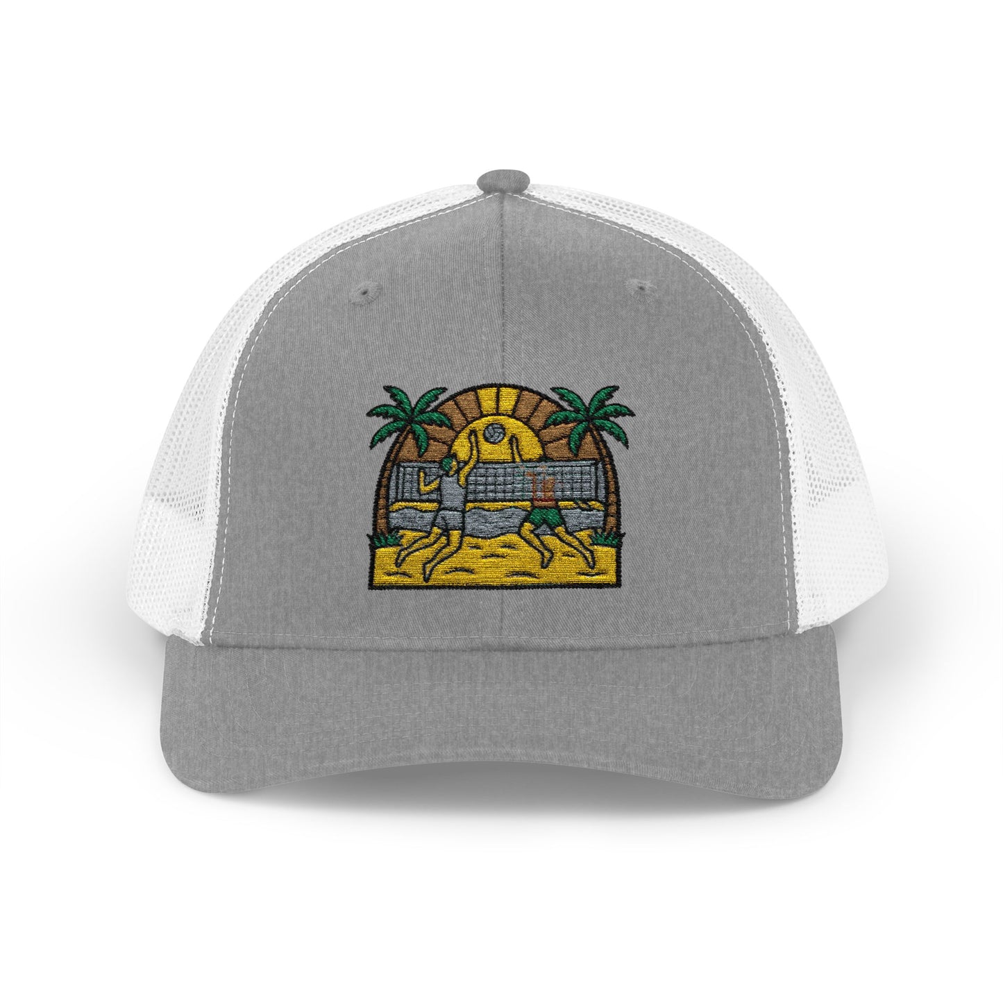 Beach Volleyball Snapback Trucker Cap — Summer Beach Volleyball Embroidered Cap - Trending Novelties & Gifts