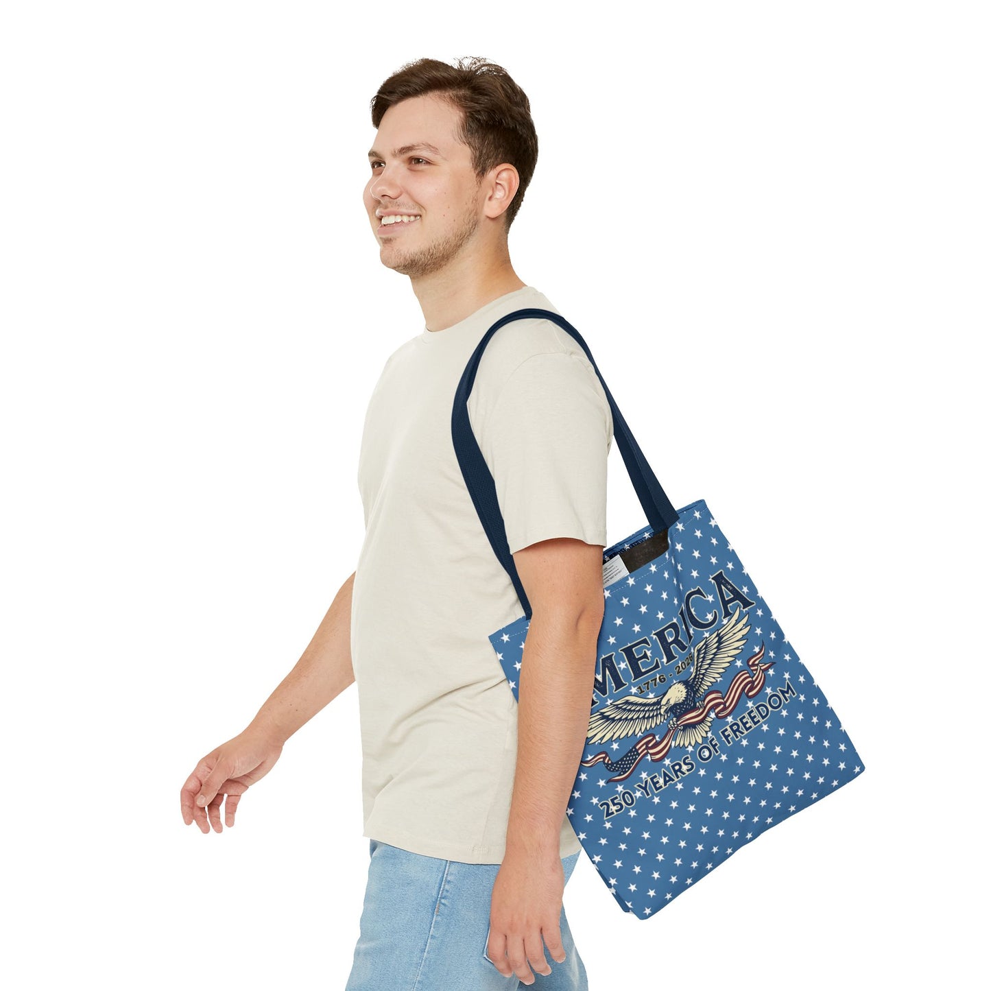 USA 250th ANNIVERSARY Patriotic Tote Bag  | America's 250 Years of Freedom" Eagle Design Tote - Trending Novelties & Gifts