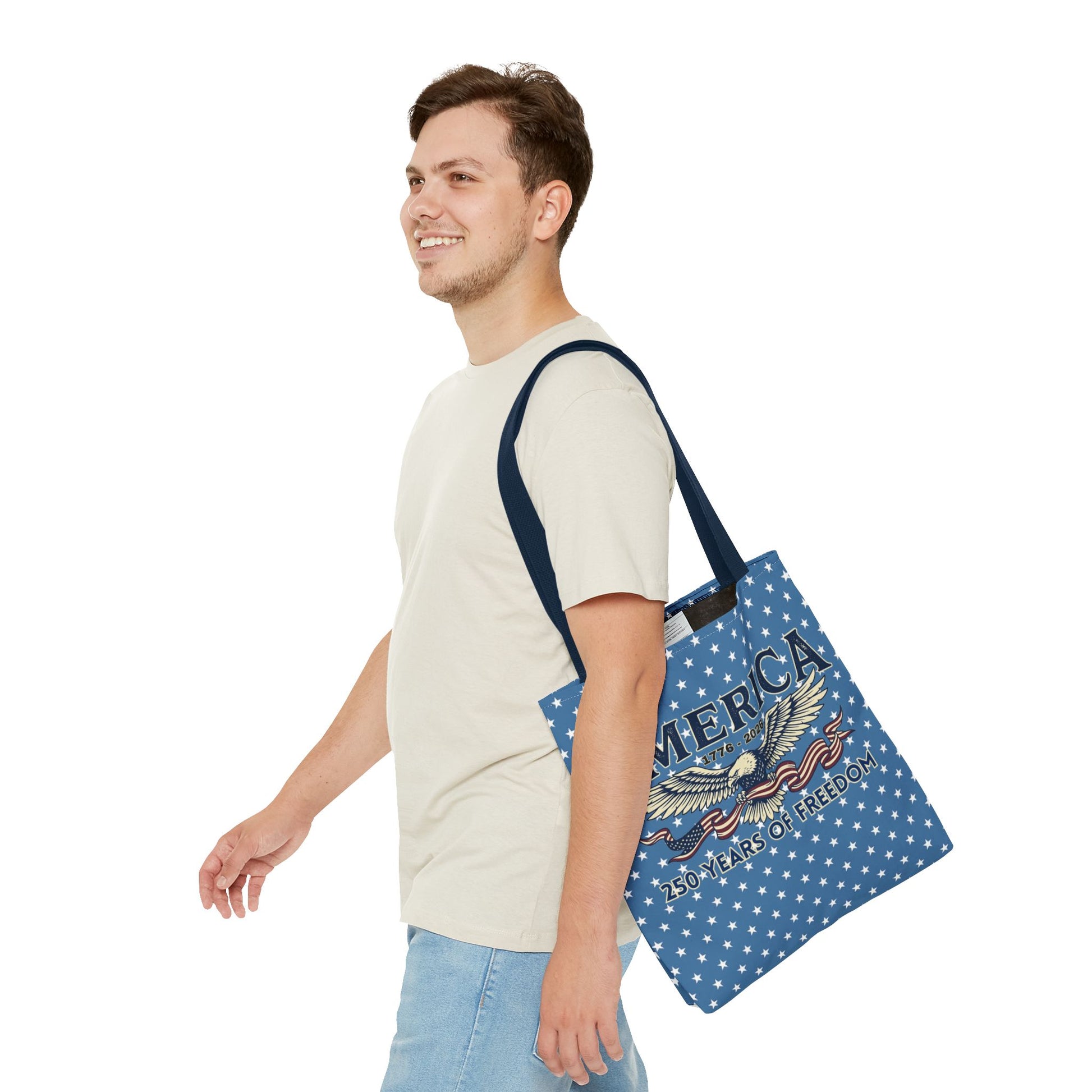 USA 250th ANNIVERSARY Patriotic Tote Bag  | America's 250 Years of Freedom" Eagle Design Tote - Trending Novelties & Gifts
