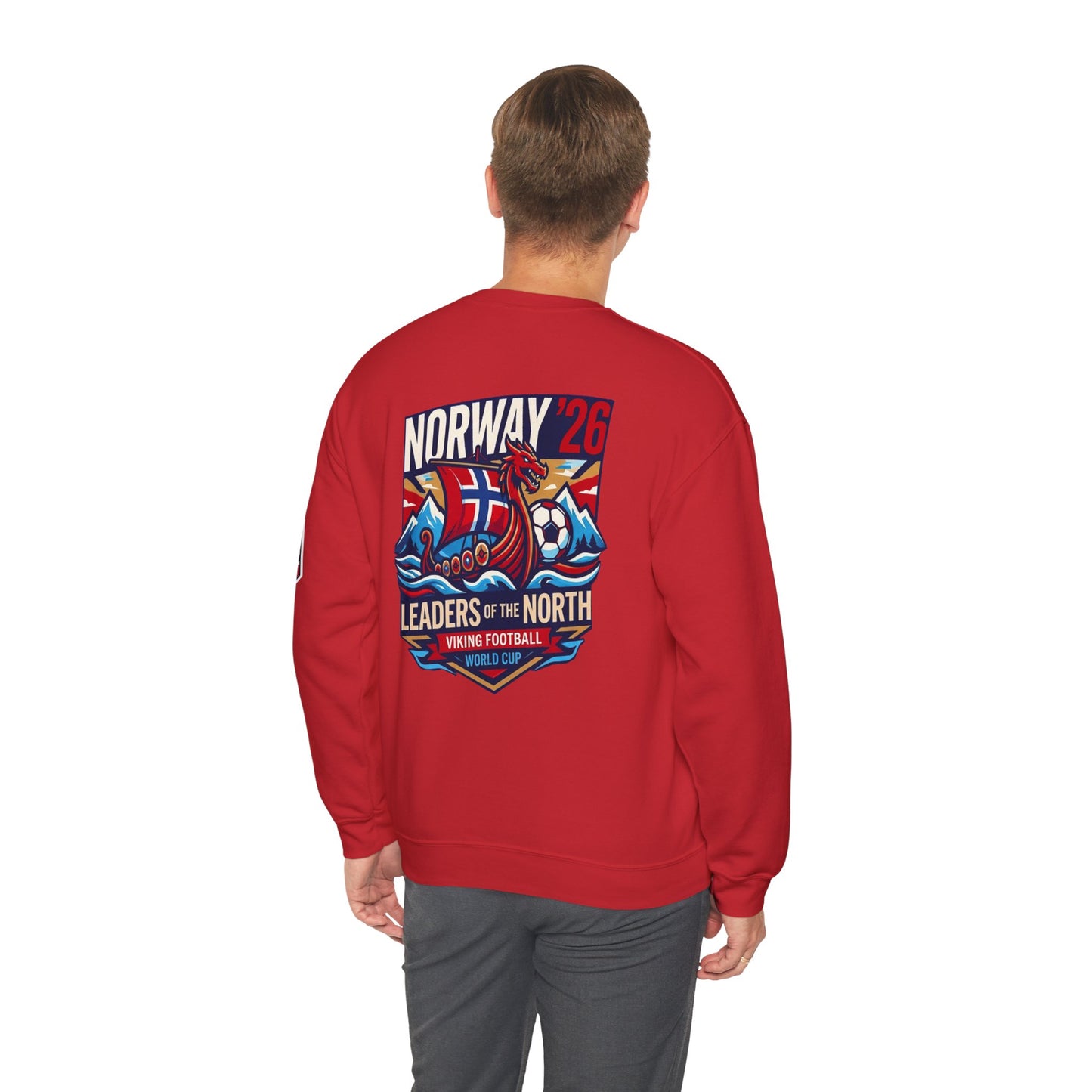 Norway '26 Viking Soccer Sweatshirt — Leaders of the North World Cup Fan Pullover