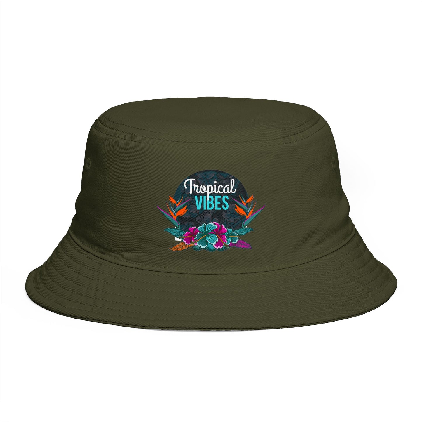 SummerBucket Hat — Tropical Vibes Embroidered Floral Beach Hat - Trending Novelties & Gifts