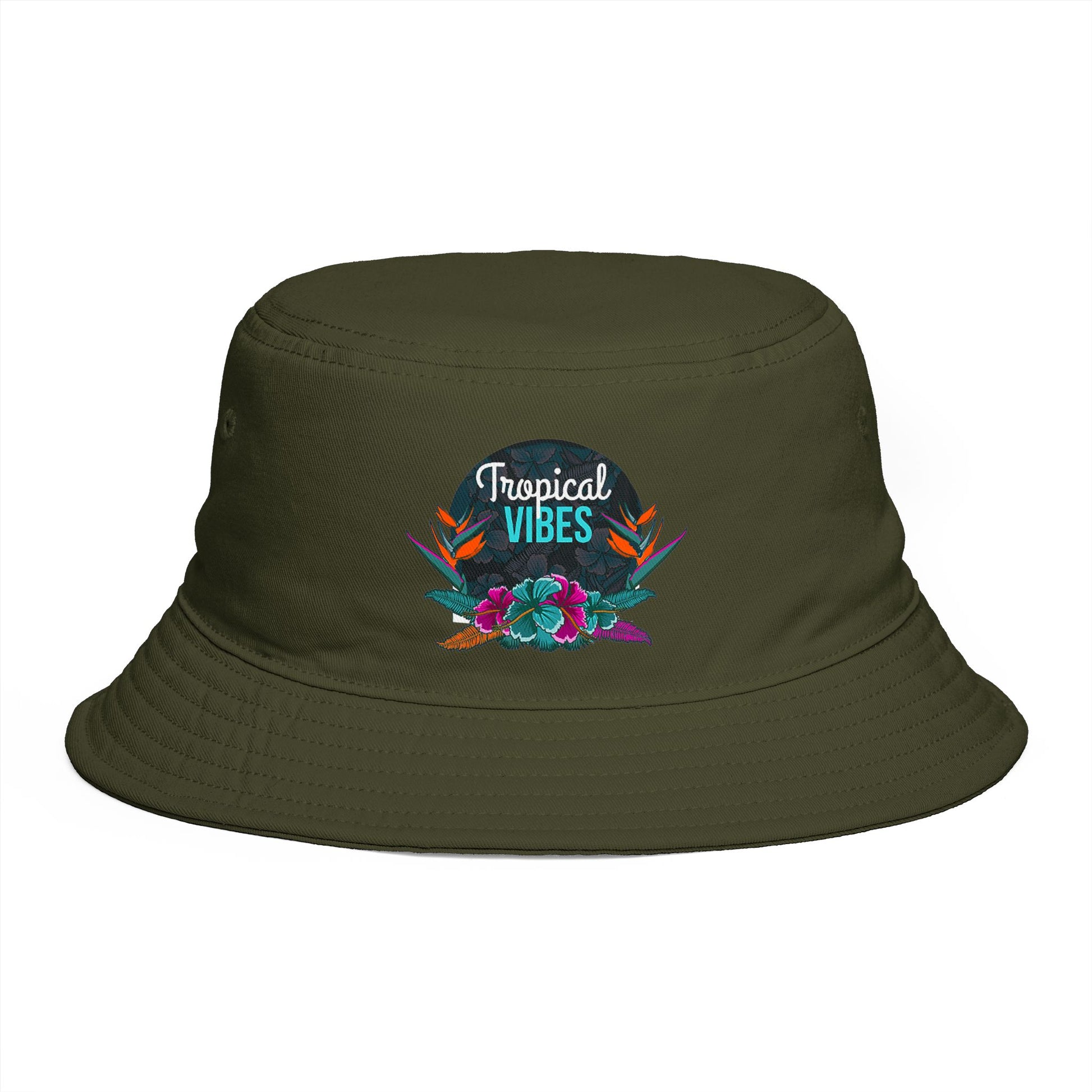 SummerBucket Hat — Tropical Vibes Embroidered Floral Beach Hat - Trending Novelties & Gifts
