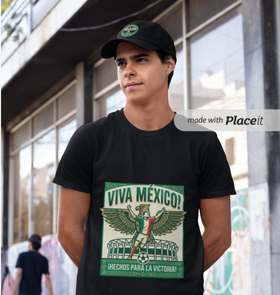Viva México Soccer Tee — Patriotic Mexican Eagle Design (Hechos Para la Victoria) - Trending Novelties & Gifts
