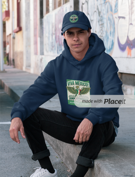 Viva México Soccer Hoodie — Retro Eagle Mexican Pride Graphic - Trending Novelties & Gifts