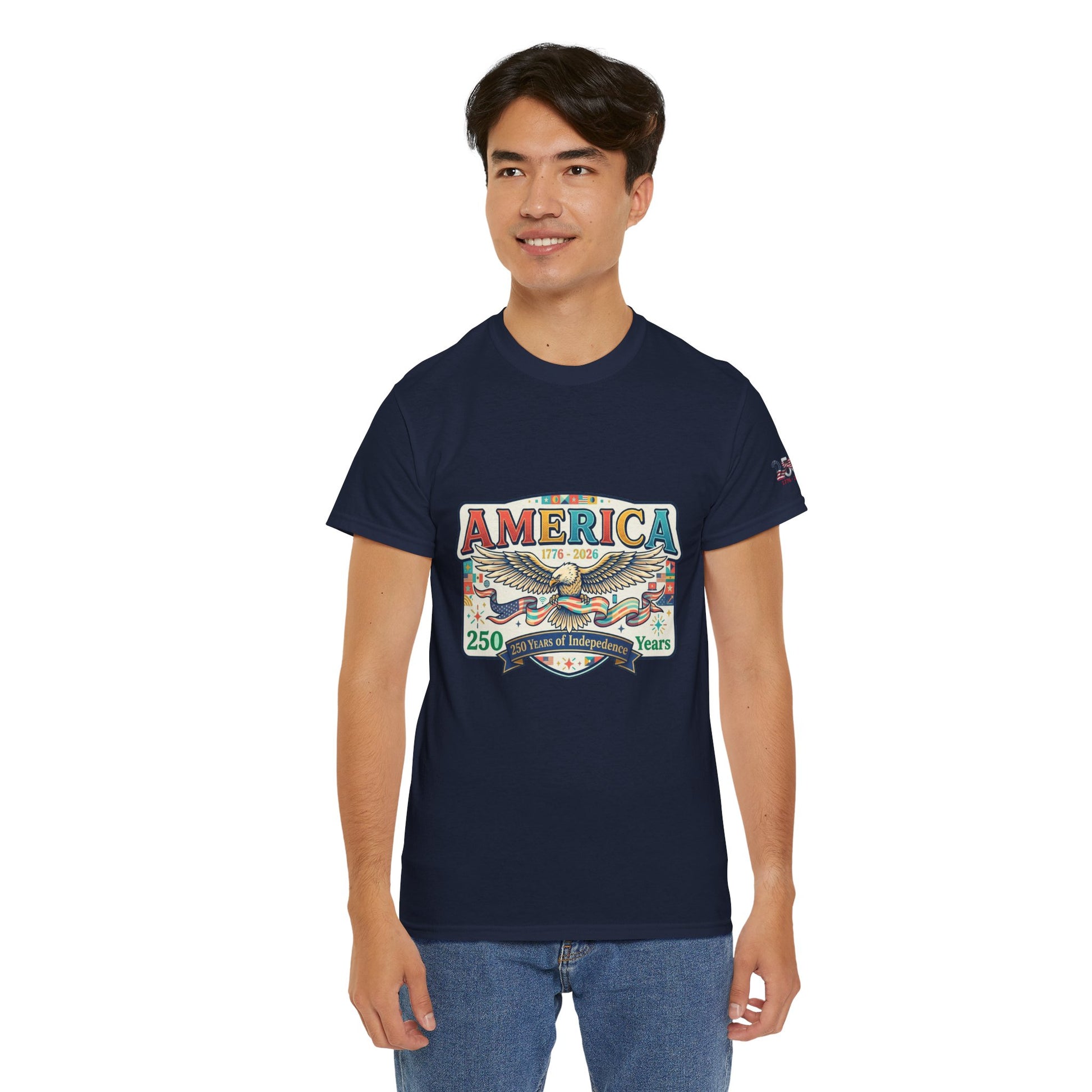 USA 250th ANNIVERSARY Vintage Graphic Tee — 250 Years Patriotic Independence Day Shirt - Trending Novelties & Gifts