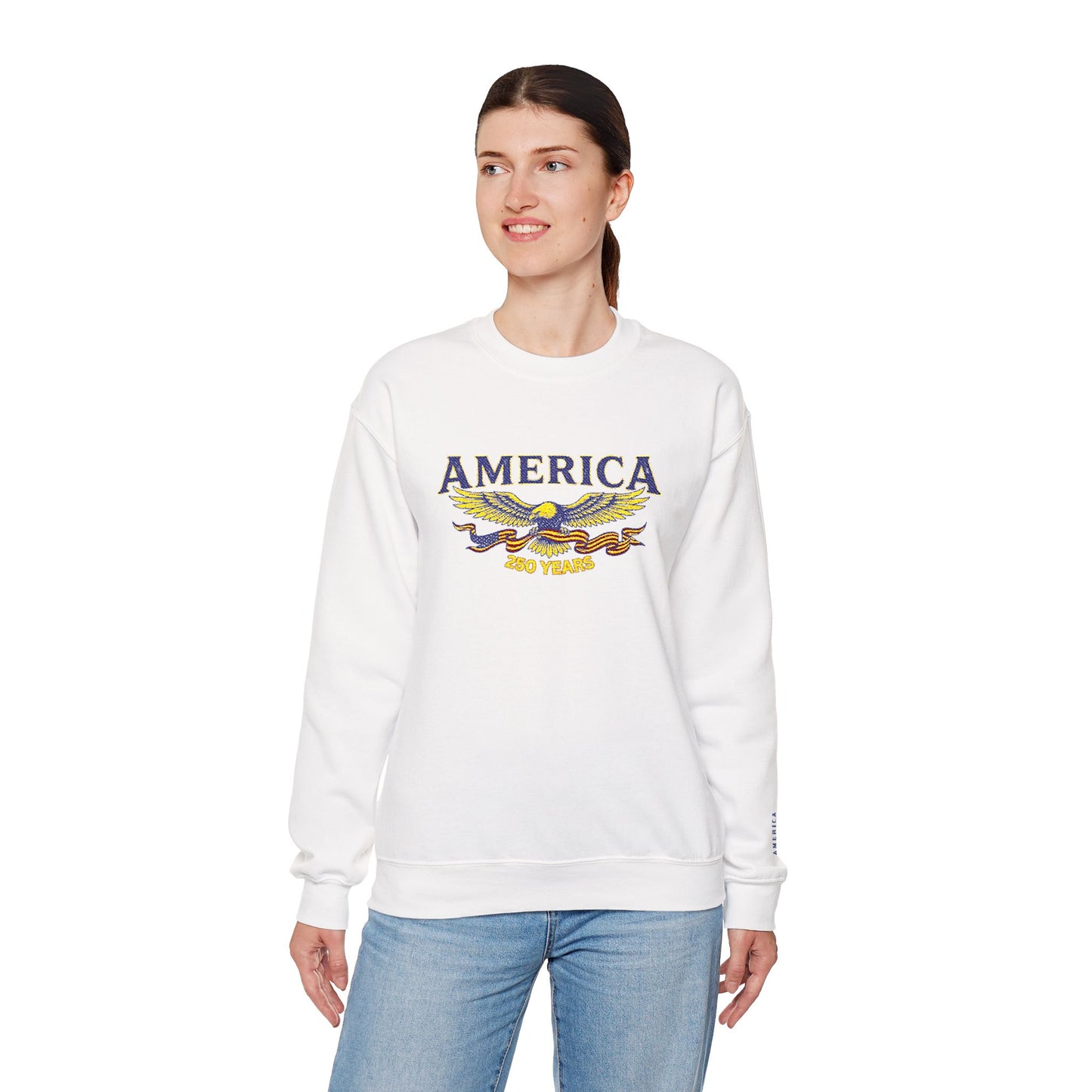 USA 250th American Eagle Crewneck Sweatshirt — USA 250th Vintage Patriotic Pullover - Trending Novelties & Gifts
