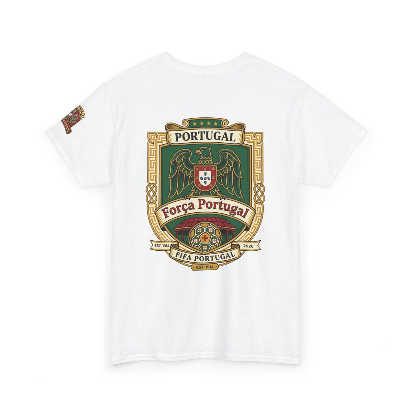 Portugal Soccer Team Fan T‑Shirt — Vintage Portugal Soccer Crest Tee