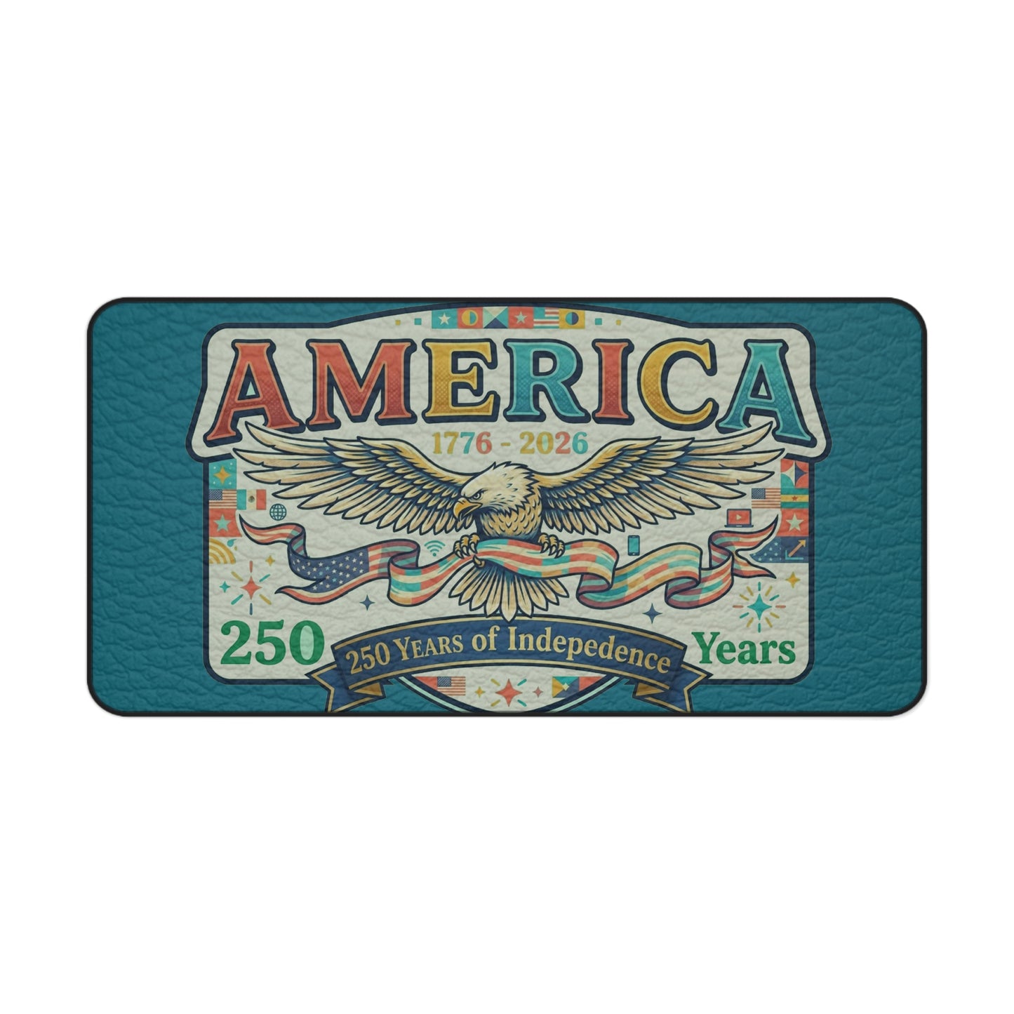 USA 250th ANNIVERSARY Desk Mat | America 250 Years Anniversary Vintage Patriotic Eagle - Trending Novelties & Gifts