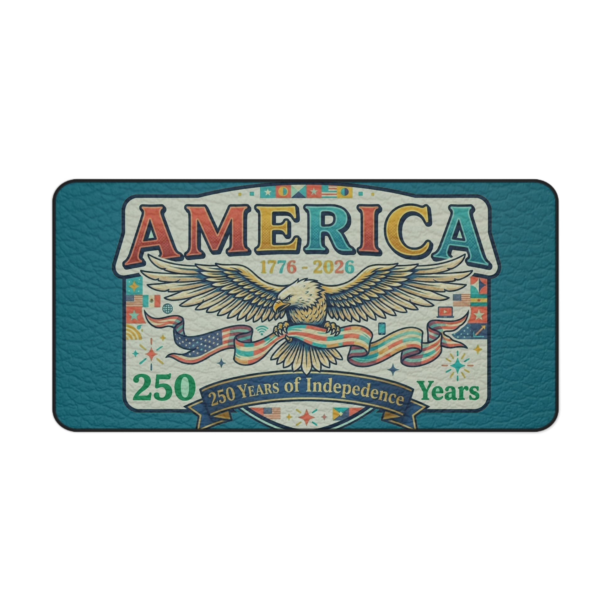 USA 250th ANNIVERSARY Desk Mat | America 250 Years Anniversary Vintage Patriotic Eagle - Trending Novelties & Gifts