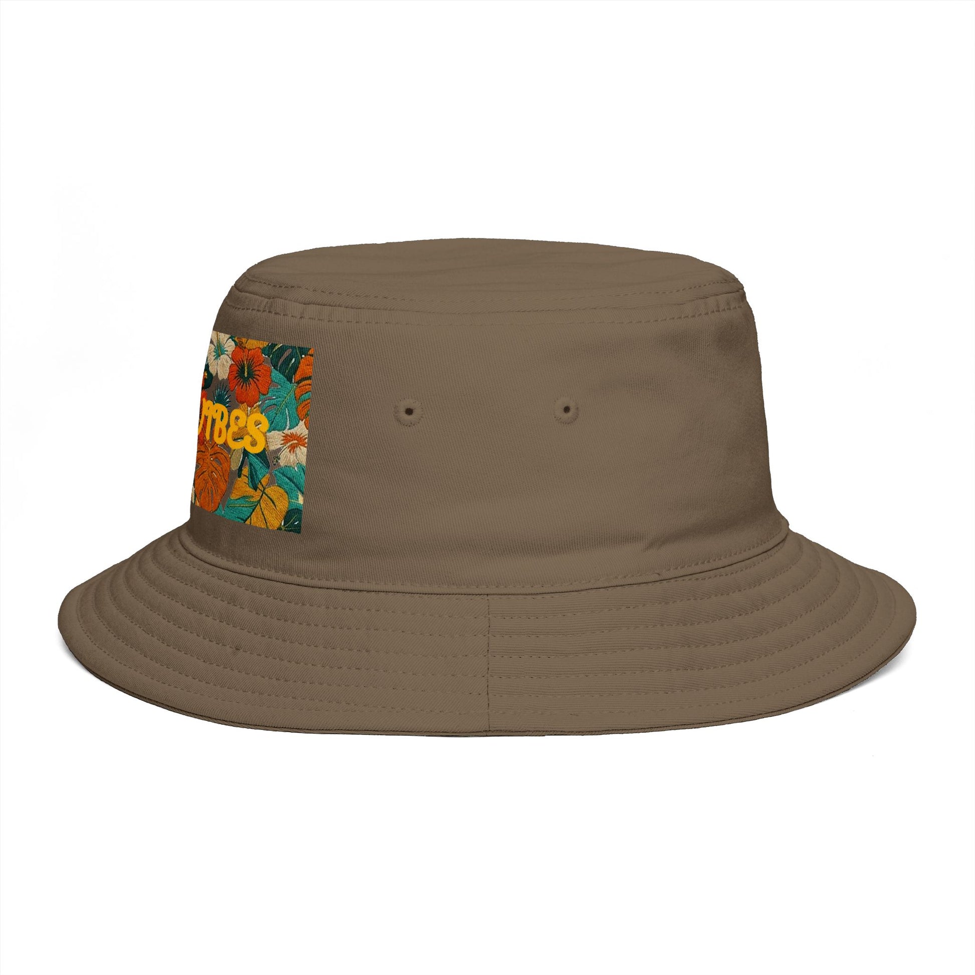 Summer Bucket Hat — 'Good Vibes' Floral Bucket Hat, Retro Tropical Sun Hat for Beach, Festival & Summer - Trending Novelties & Gifts