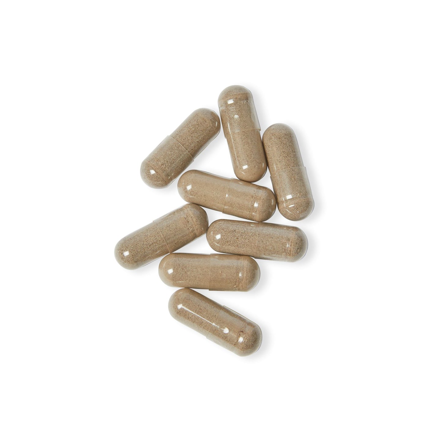 Sea Moss (Irish Moss) Supplement , Brown capsules on a white background