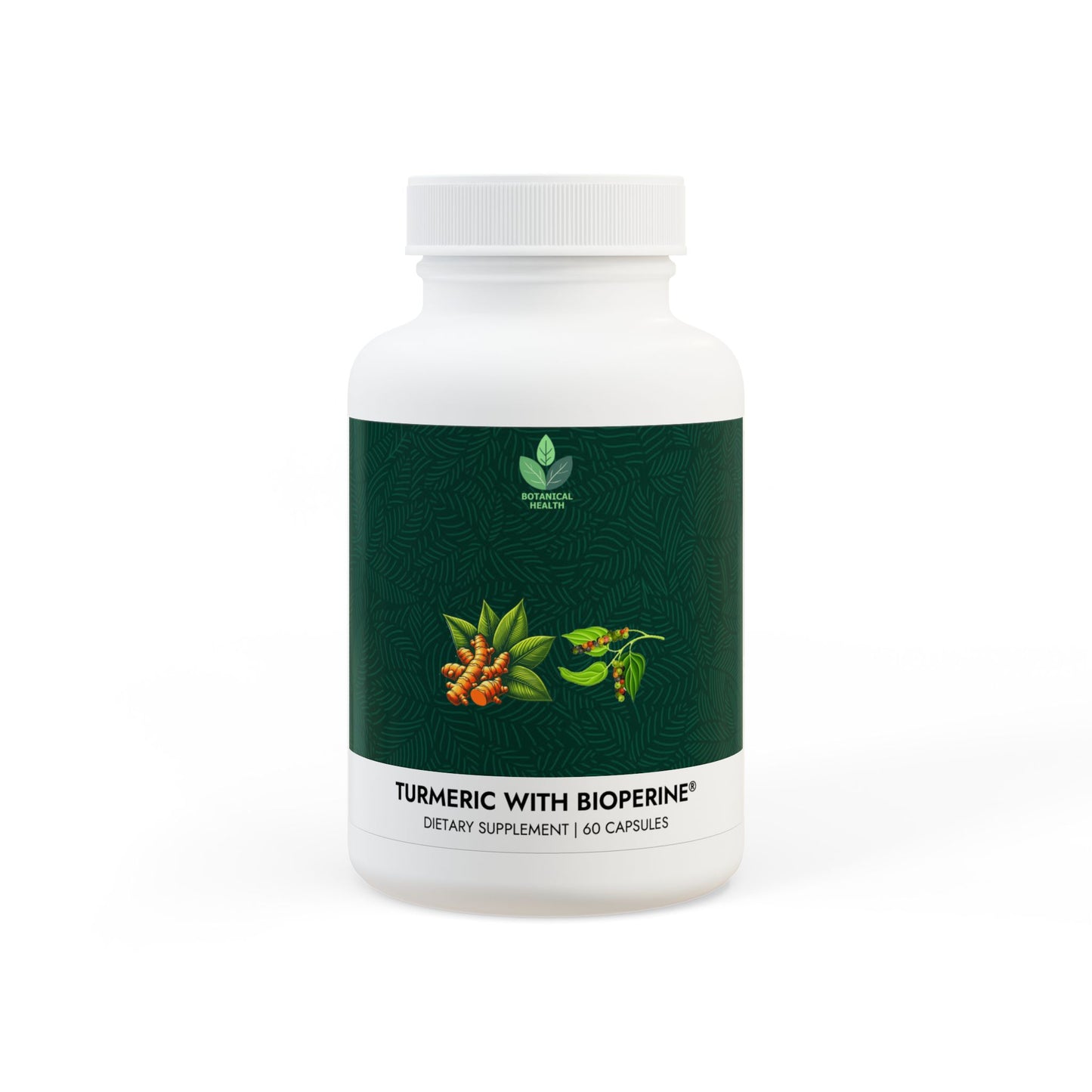 Turmeric with BioPerine® (Black Pepper Fruit Extract) Supplement (60 Capsules)