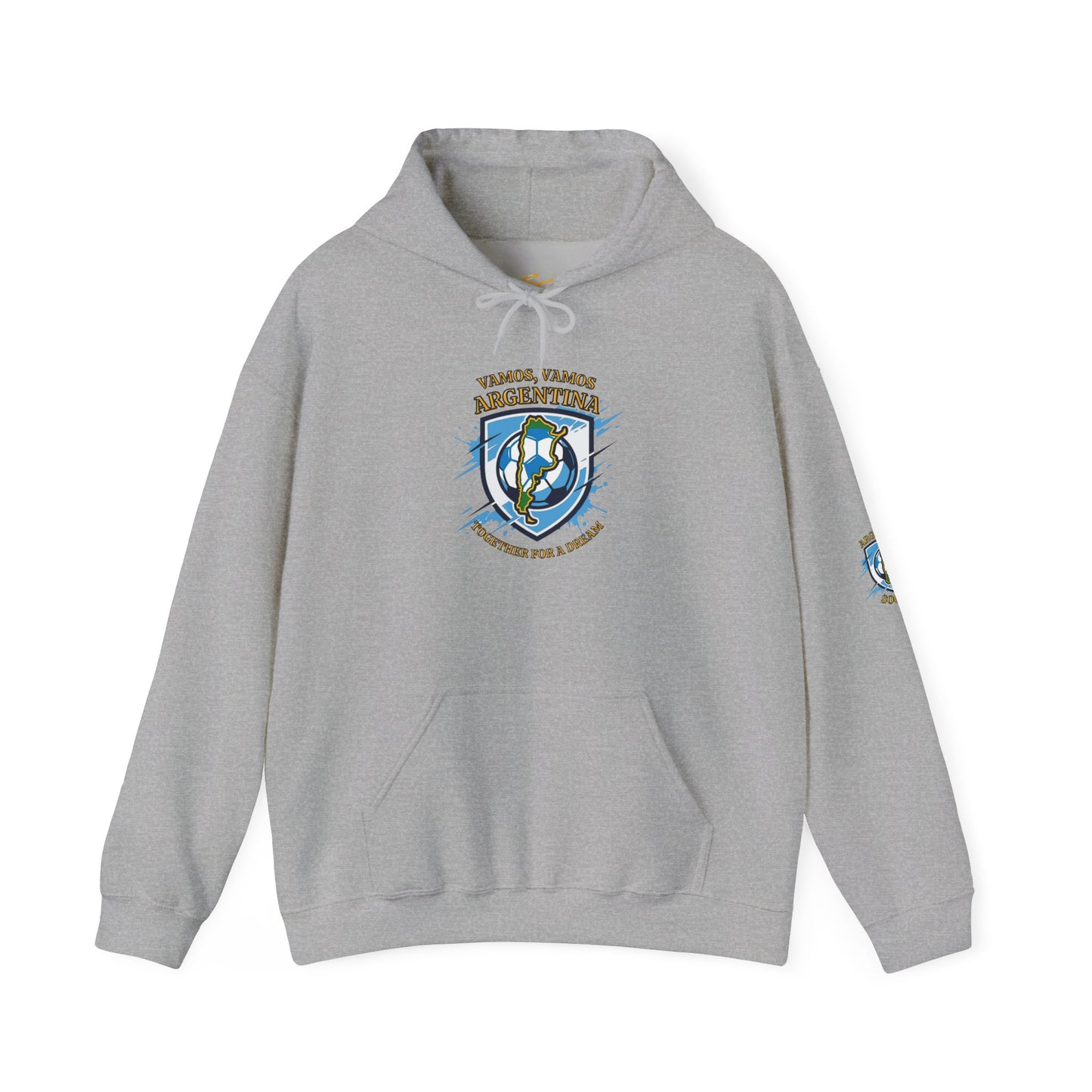 Argentina Soccer Hoodie – Vamos Argentina Crest "Together for a Dream" Fan Hoodie - Trending Novelties & Gifts