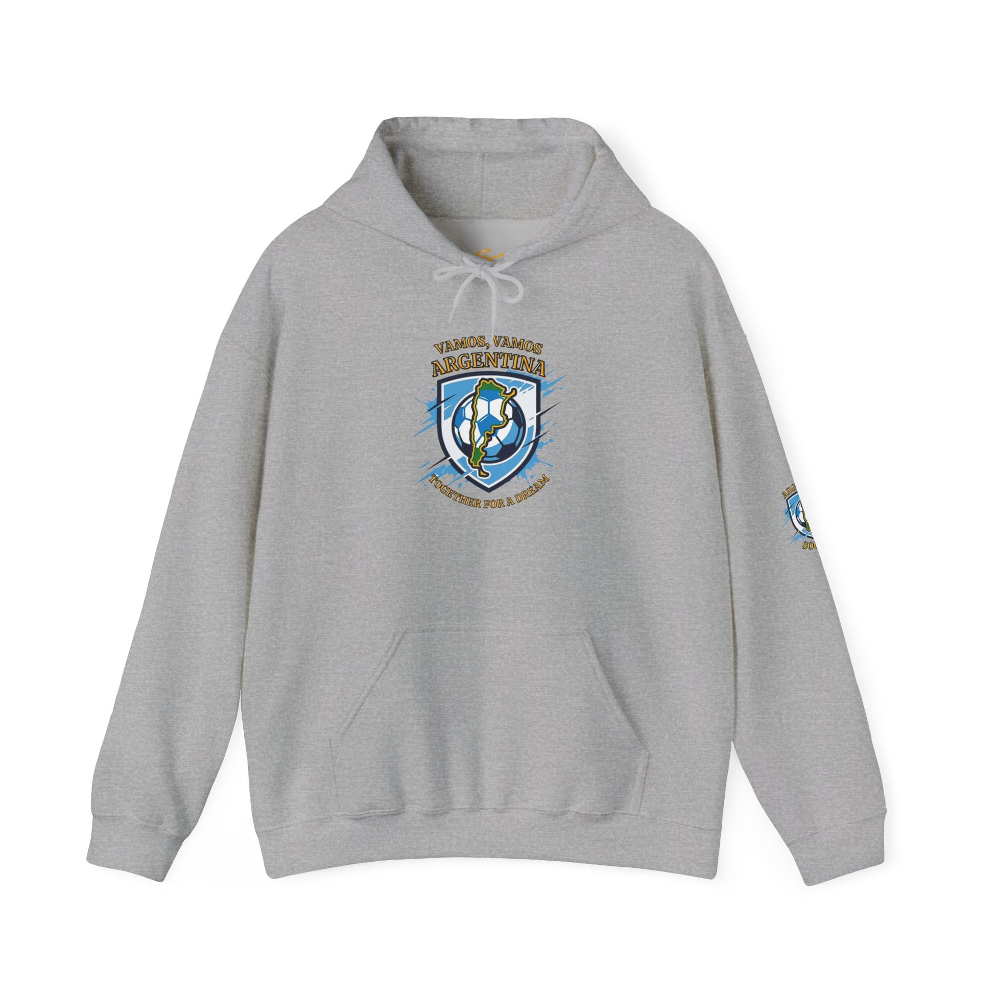 Argentina Soccer Hoodie – Vamos Argentina Crest "Together for a Dream" Fan Hoodie - Trending Novelties & Gifts