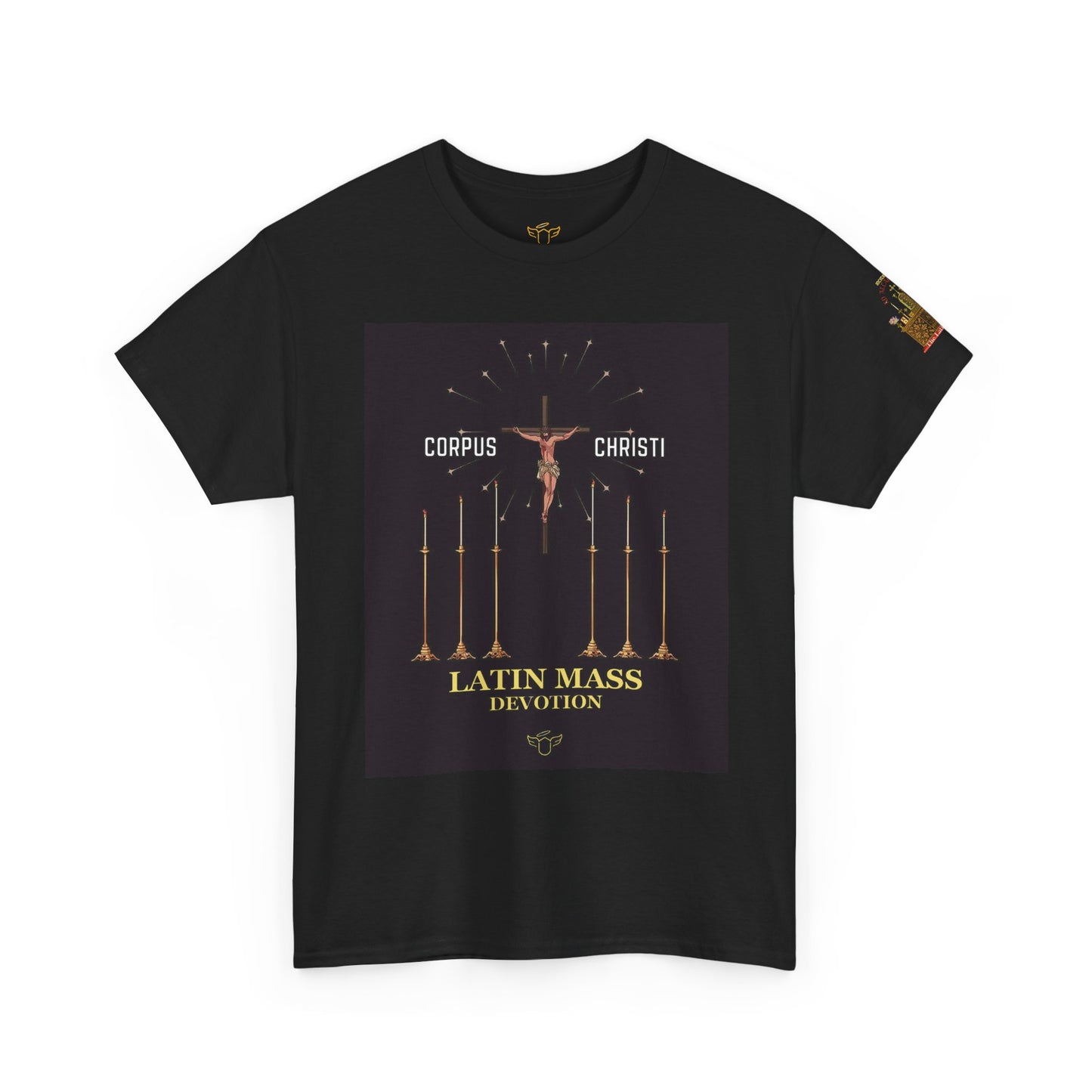Corpus Christi Crucifix Tee — Latin Mass Devotion T-Shirt (CT)