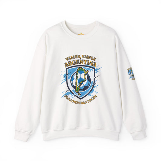 Argentina Soccer Crewneck Sweatshirt – "Vamos, Vamos Argentina" Football Fan Pullover - Trending Novelties & Gifts